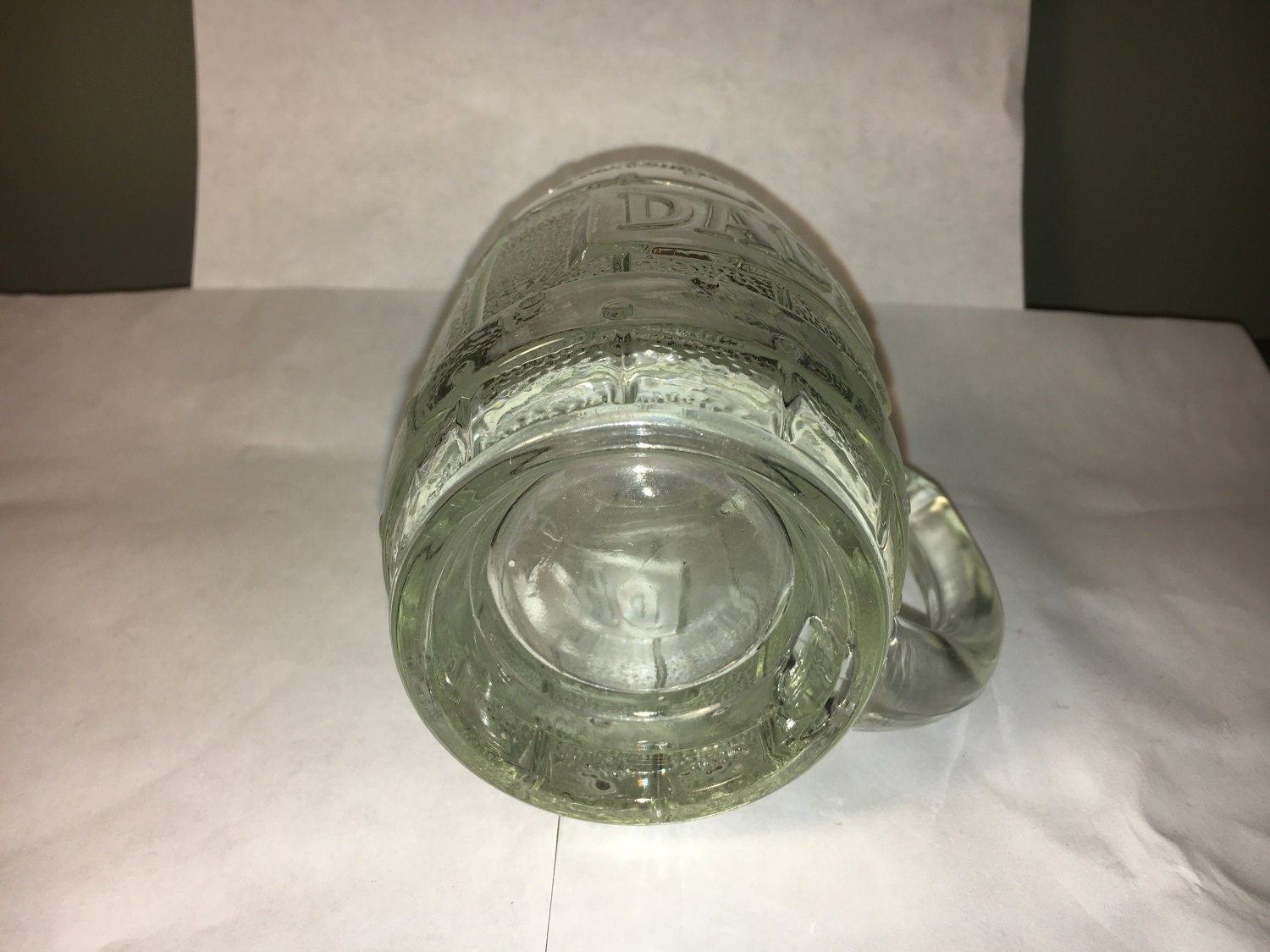 Vintage Collectible Clear Mug, Glass Barrel Dad's Root Beer Mug/Stein