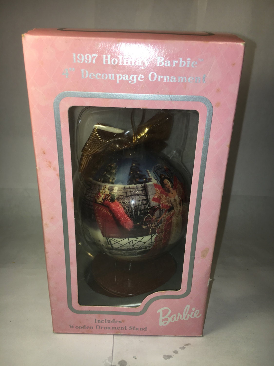1997 holiday barbie 4 decoupage ornament