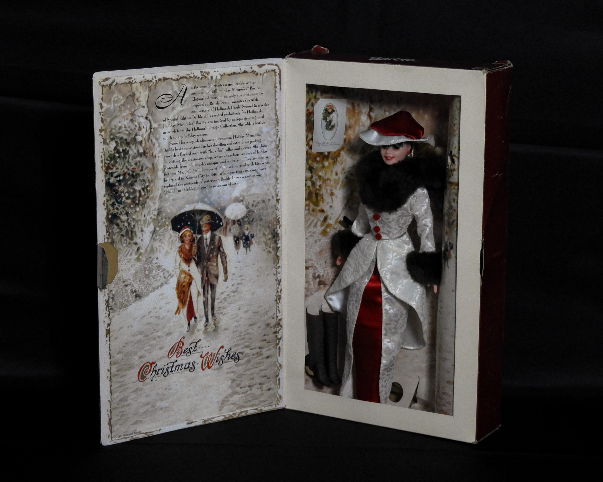 Vintage Barbie Doll, 1995 Mattel, Holiday Memories, Childrens Toy, Special Edition, Hallmark Collectible, Home Decor