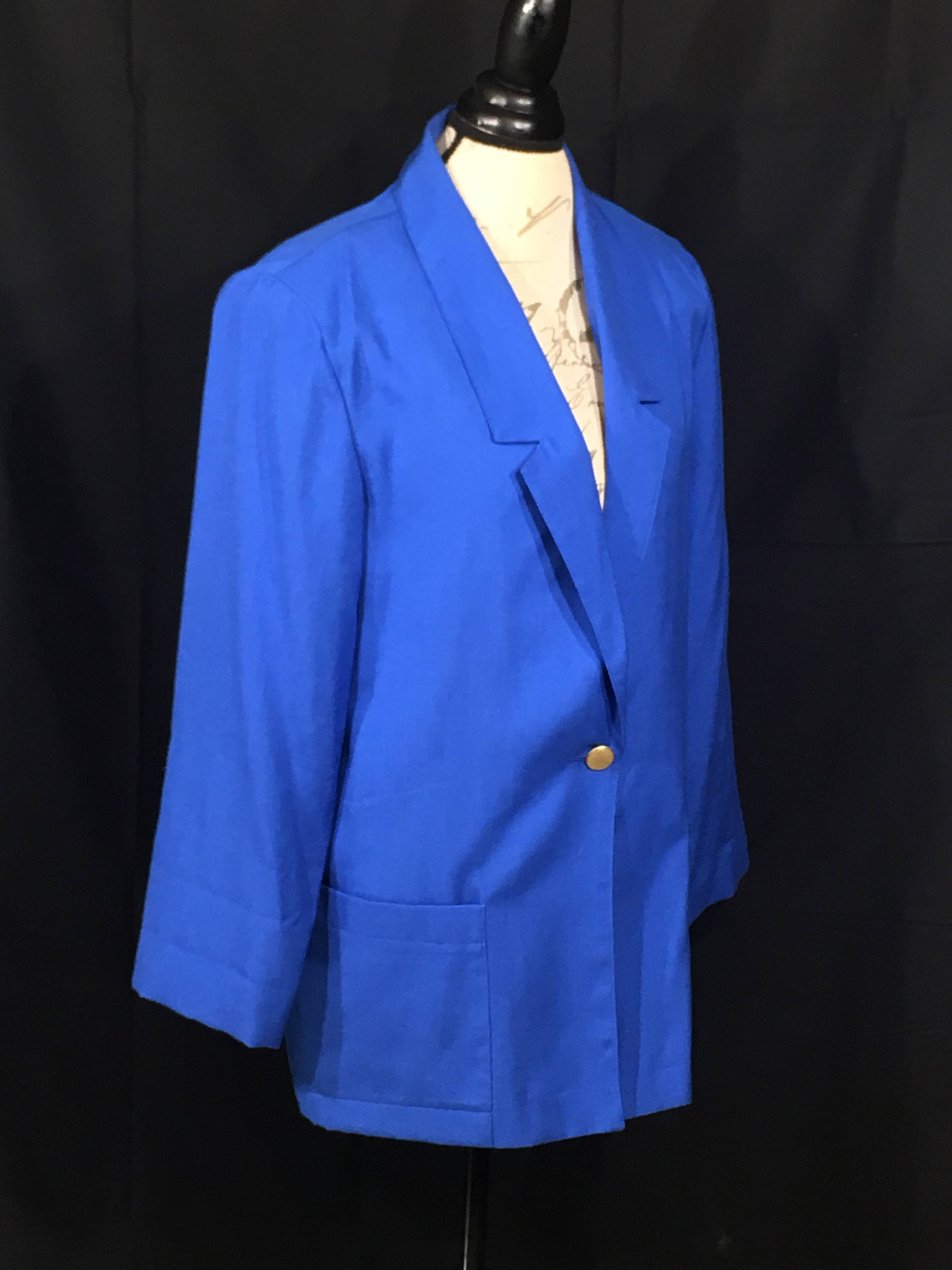 Vintage Sag Harbor Jacket, Sz 12 Women's Blue Blazer, Ladies Clothing