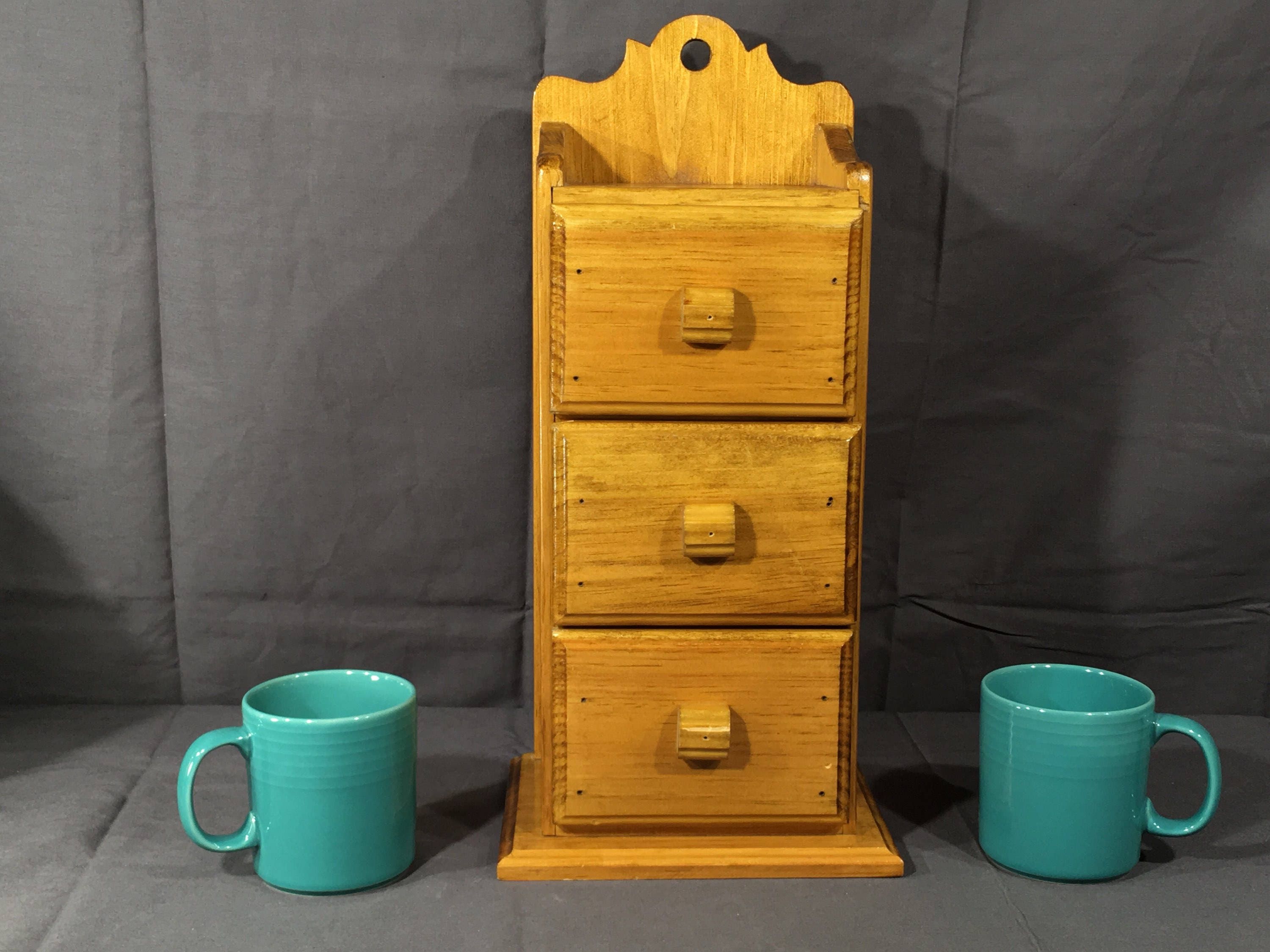 Vintage Kitchen Bins Decorative Gold Brown Shelf