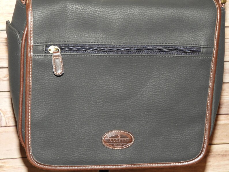 Vintage Rosetti Wisdom Messenger Hand Bag Black Vinyl Rosetti Etsy