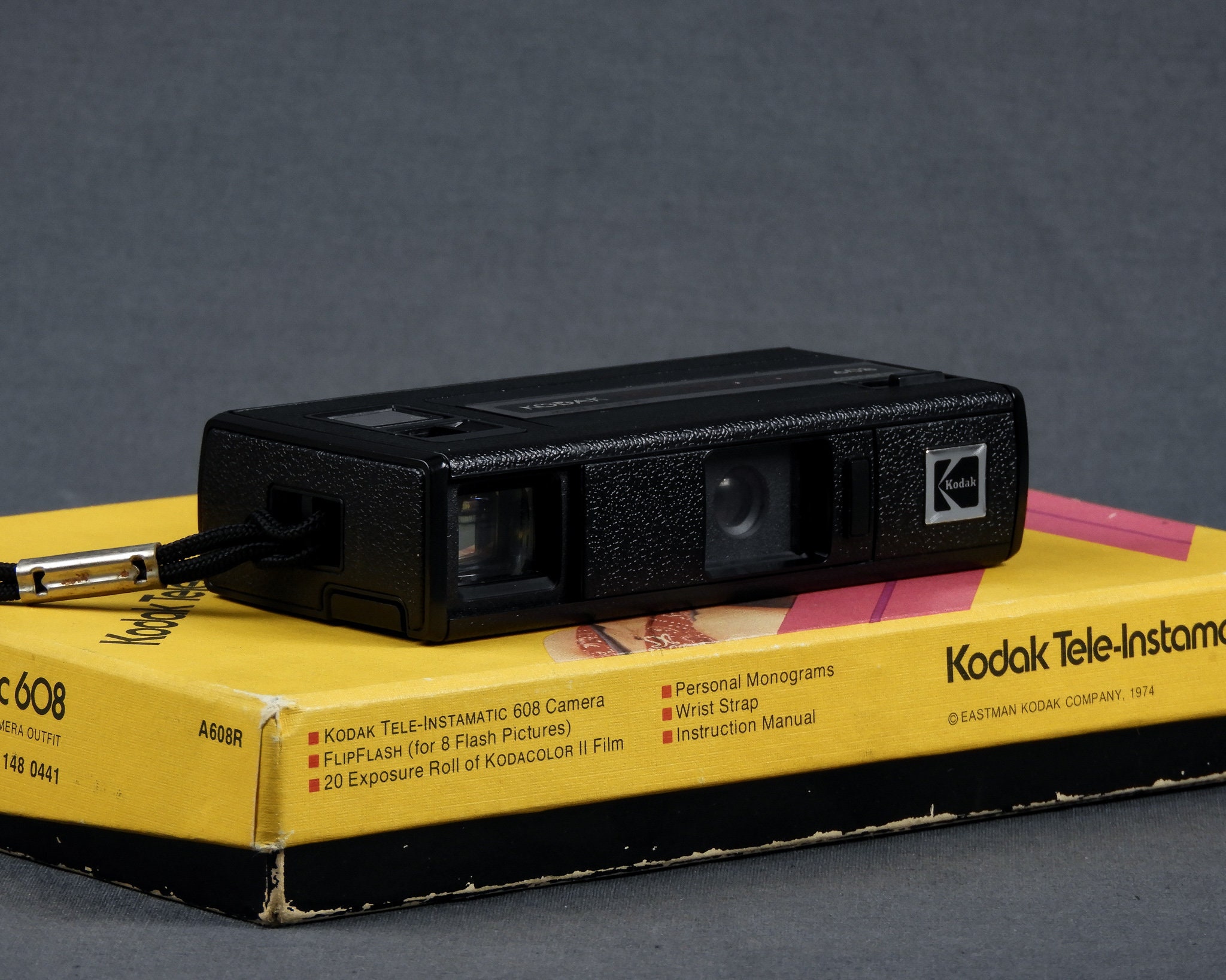 Vintage Kodak Camera Tele Instamatic 608 Pocket Size Black Etsy