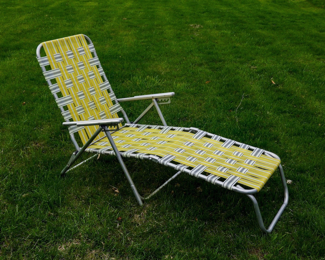 Vintage Chaise Lounge Lawn Chair Adjustable Recliner Patio - Etsy
