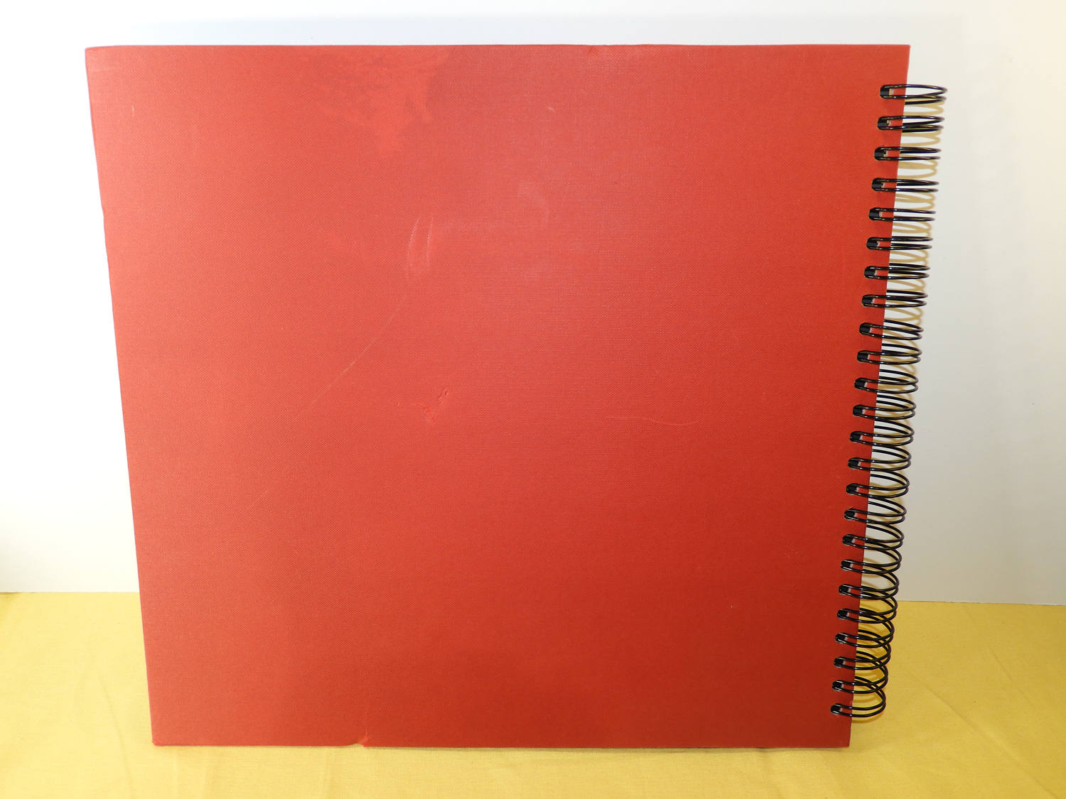Vintage Scrapbook, Blank Red & Black Scrapbook Album, Expandable Retro