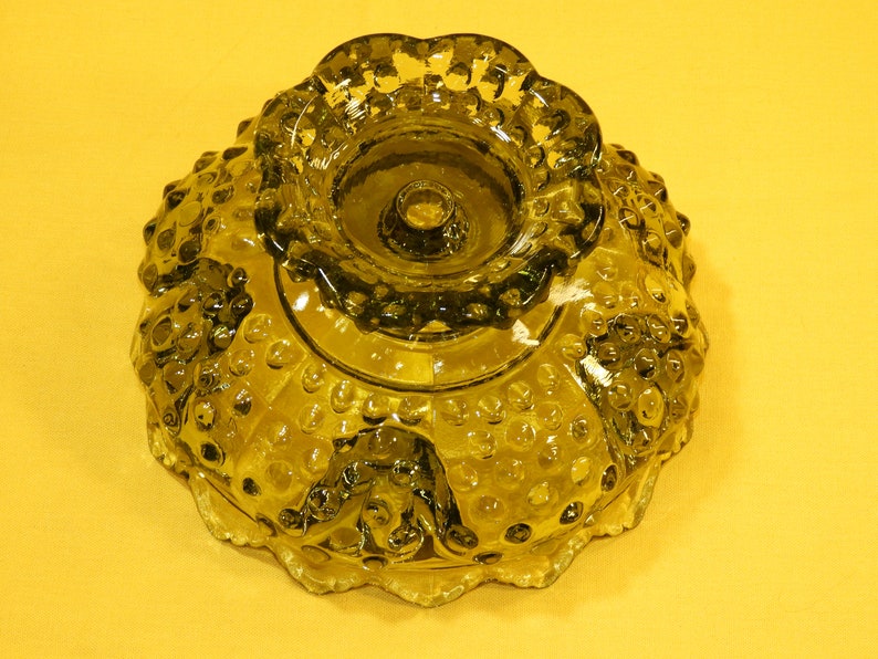 Vintage Fenton Candle Holder Green Hobnail Glass Candelabra Etsy