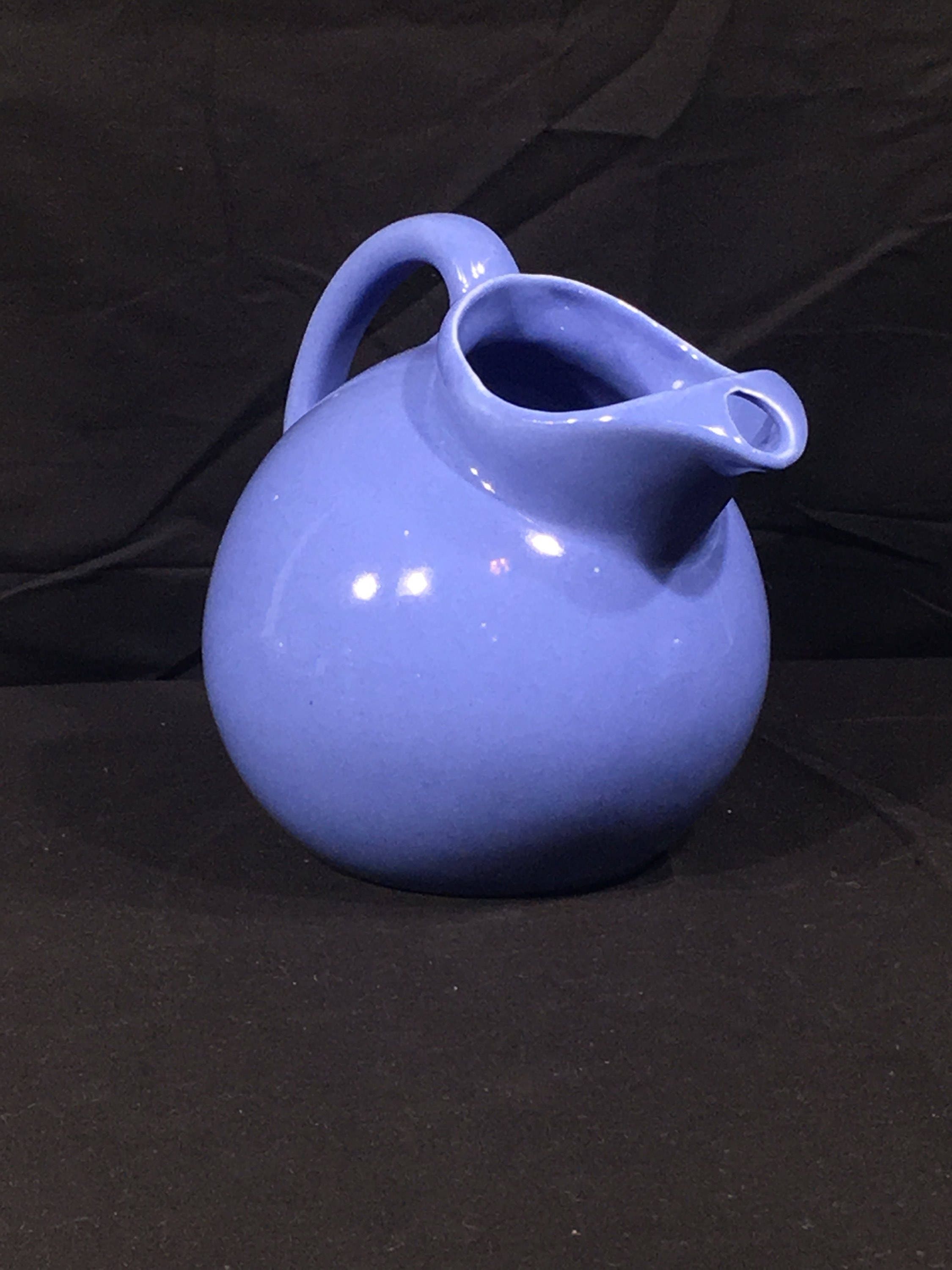 Vintage Purple Pitcher, Hall Ceramic Pitcher, Decorative Purplish Blue Pottery, Collectible
