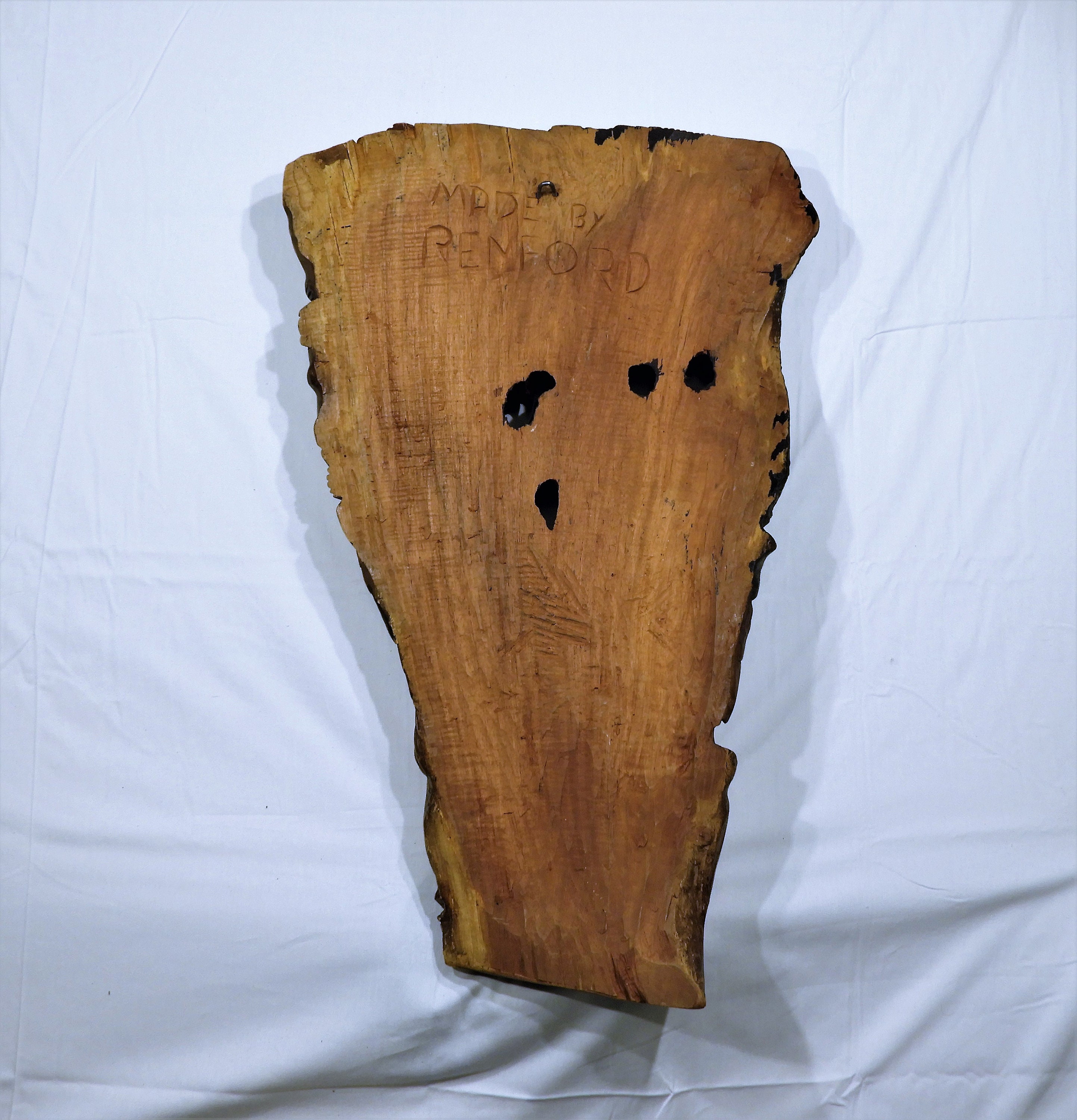 Vintage Wood Carving, Caribbean Wall Art, Carved by Rinford, Entryway