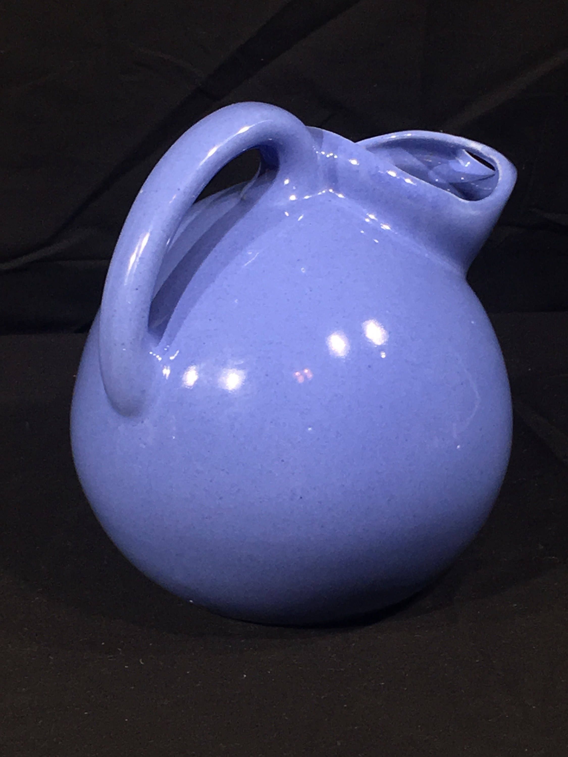 Vintage Purple Pitcher, Hall Ceramic Pitcher, Decorative Purplish Blue