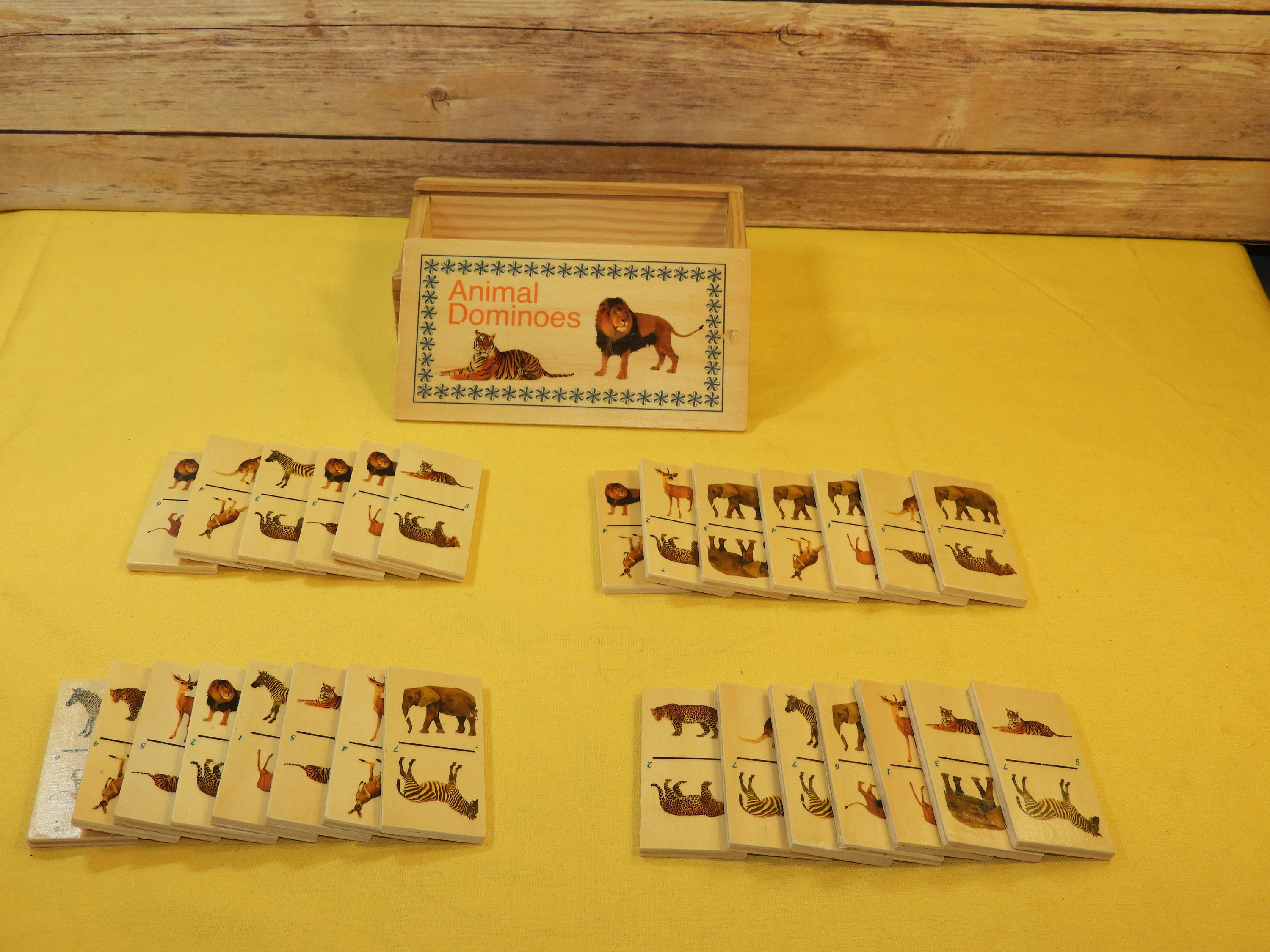 wooden animal dominoes