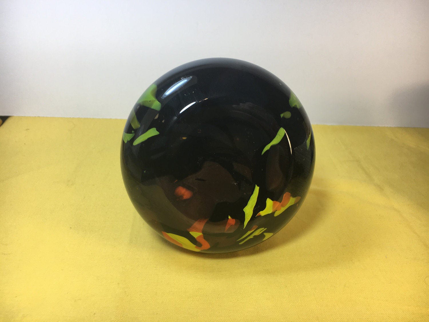 Vintage Murano Glass Vase, Gourd Shape, Small Black, Green ...