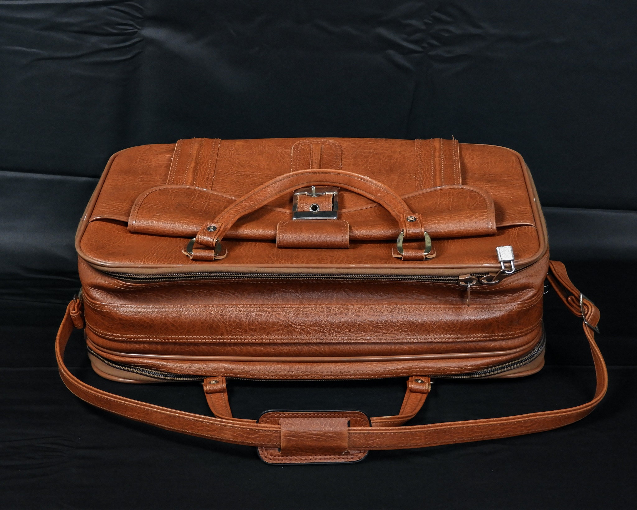 retro brown suitcase