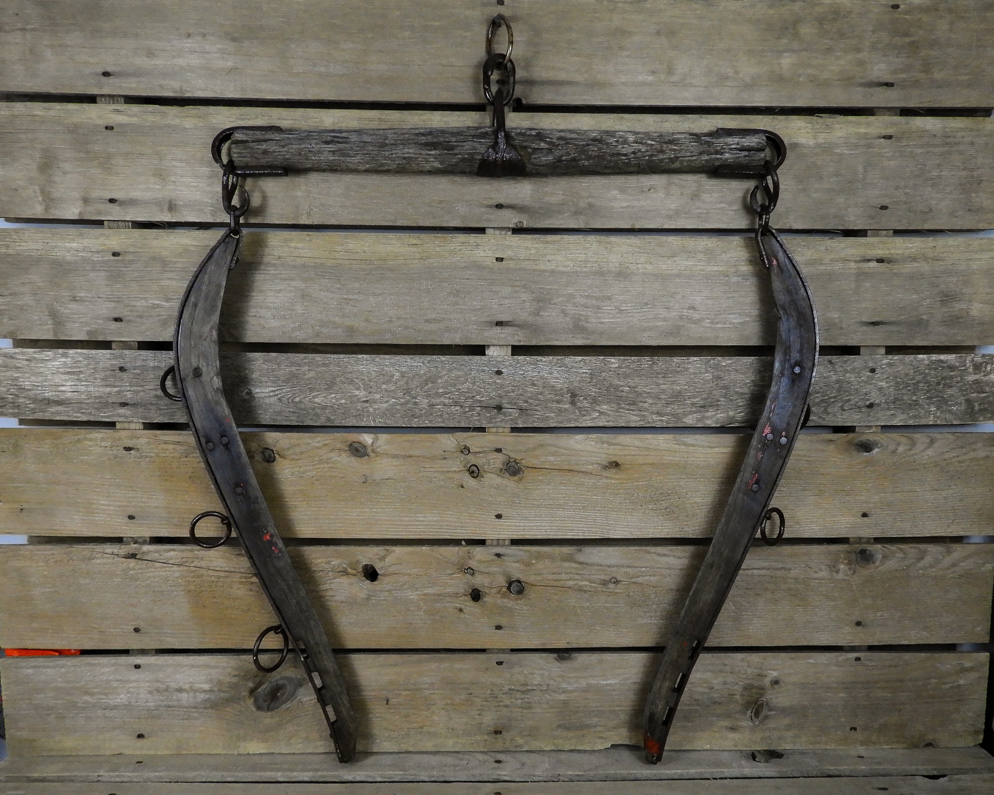 Antique Harness Decor, Wall Hanging, Horse Hames, Single Tree, J Hooks