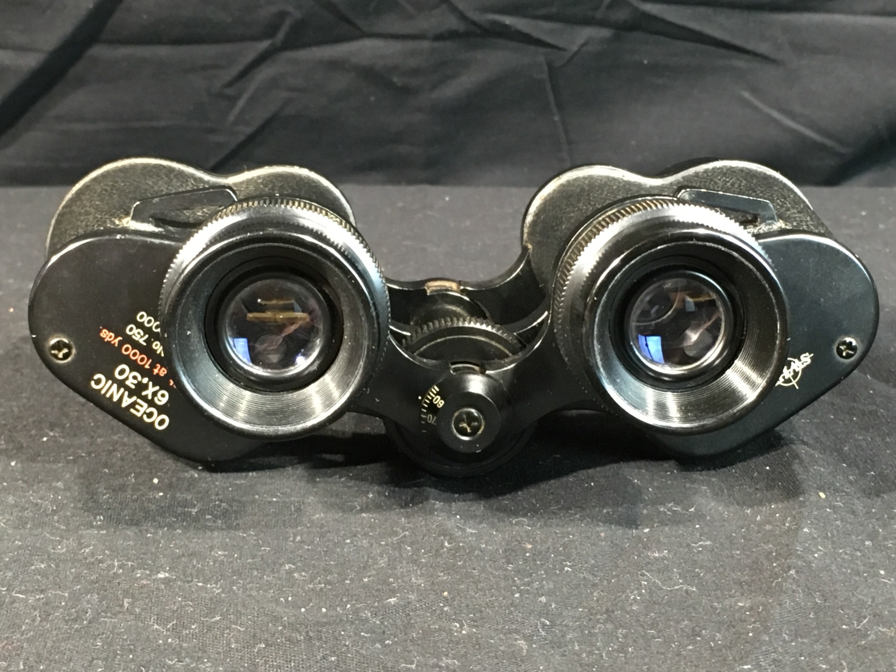 Mid Century Binoculars, Vintage Vega Swift Oceanic Optics, Black 6x 30