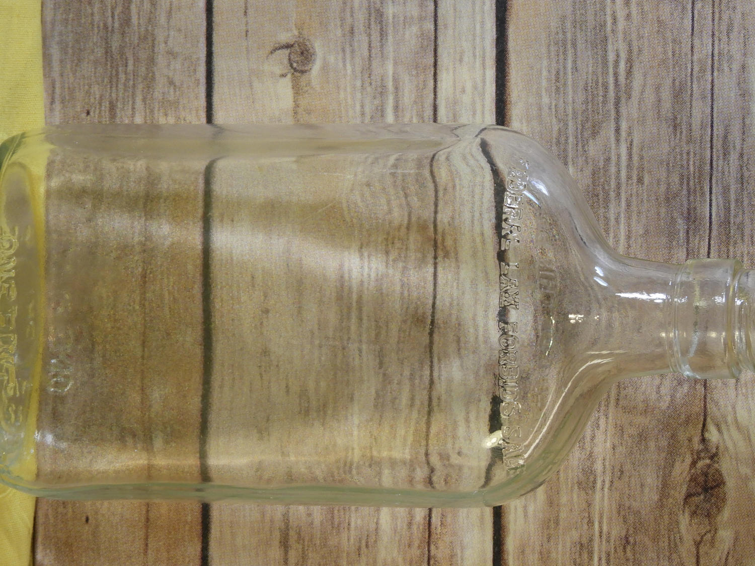 Vintage Pint Bottle, Clear Glass Pint Bottle, Prohibition Glass Bottle