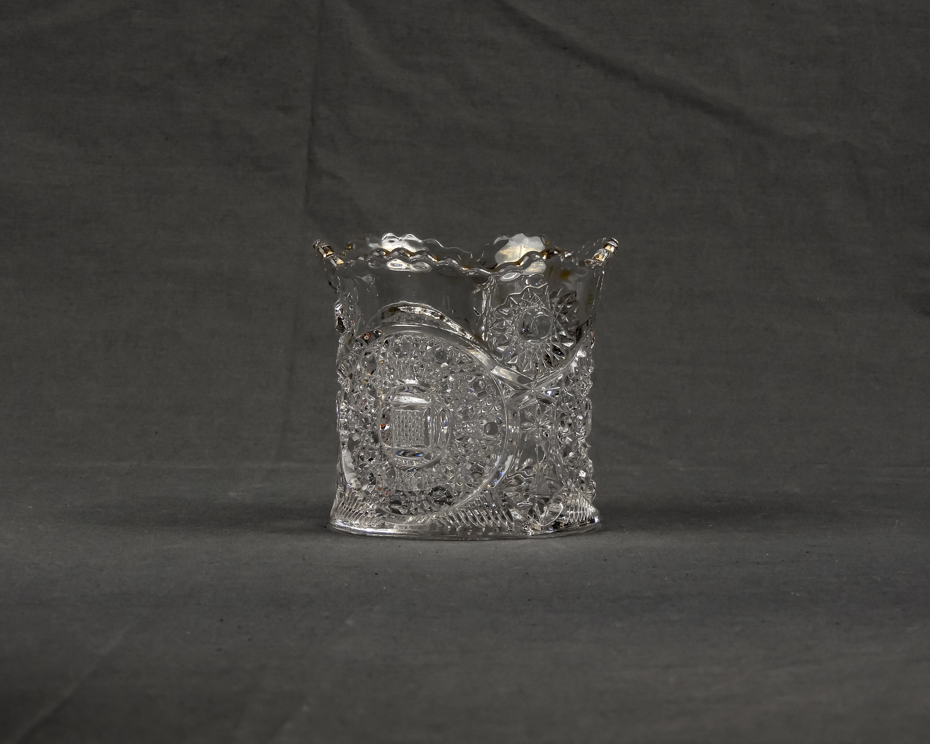 Antique Celery Vase Navajo Dish Early American Pressed Glass