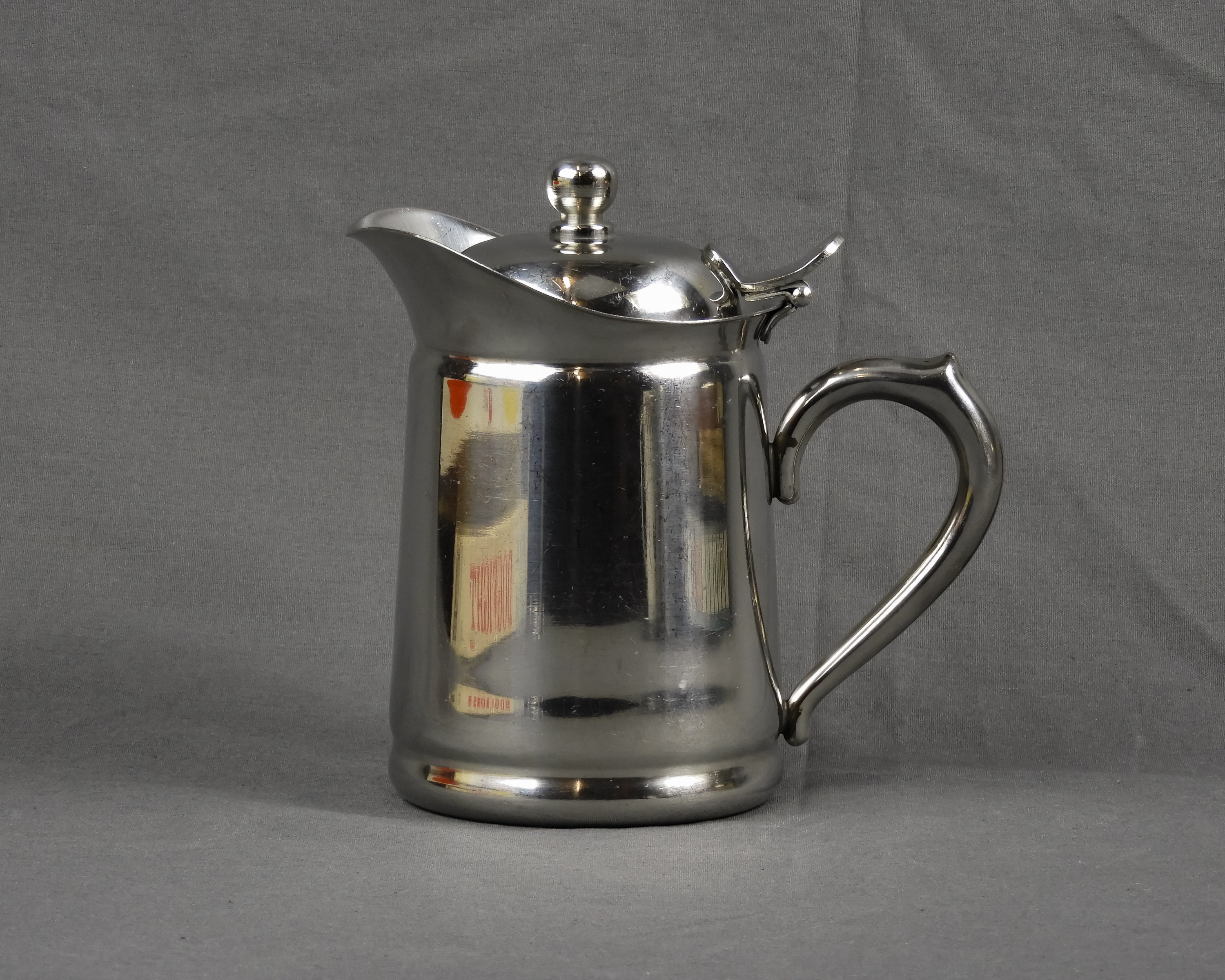 Vintage Brandware Teapot, Stainless Steel, Silver Chrome Color, 18 8