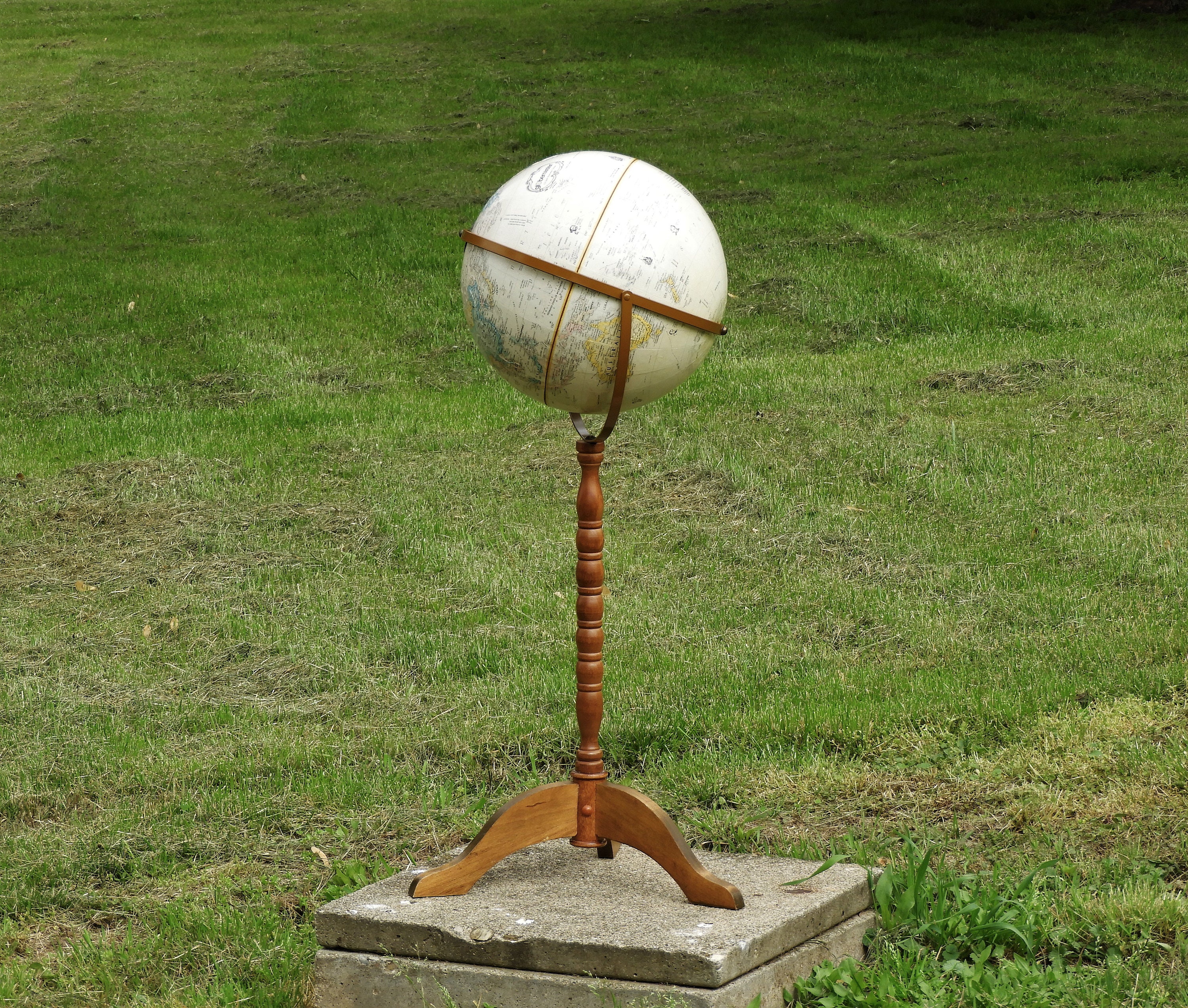 Vintage Floor Globe, 12 Repogle Globemaster, Terrestrial Relief, Wood