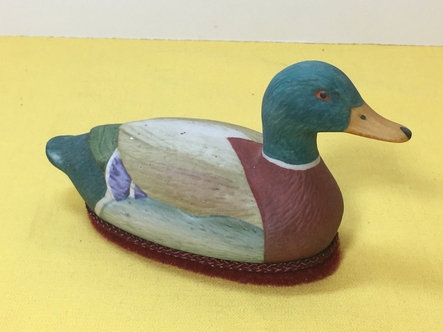 Vintage Mr. May Ceramic Duck, Hand Painted 83 Duck Decoy, Porcelain