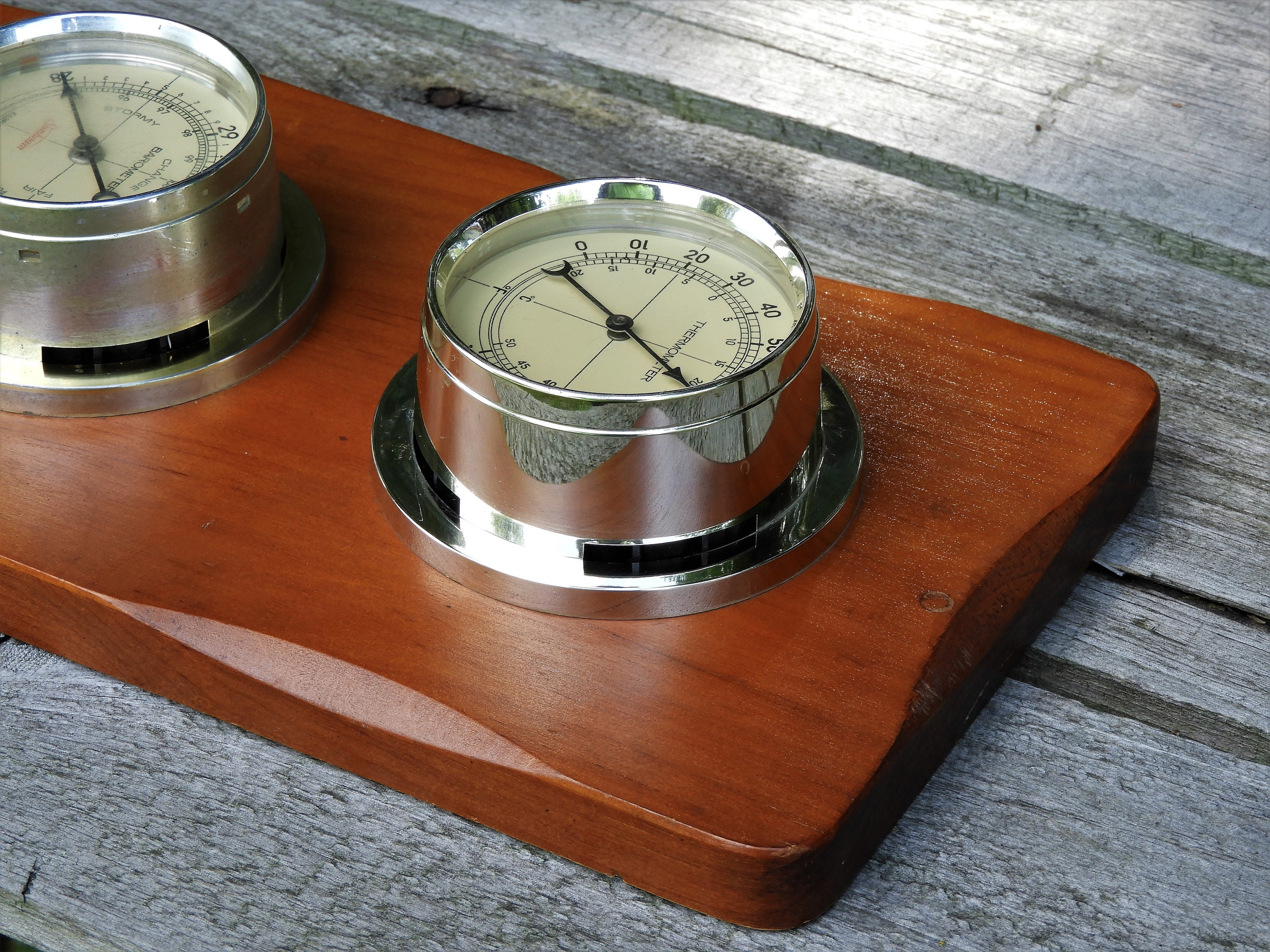Vintage Weather Station, Sunbeam Thermometer, Precision Instrument