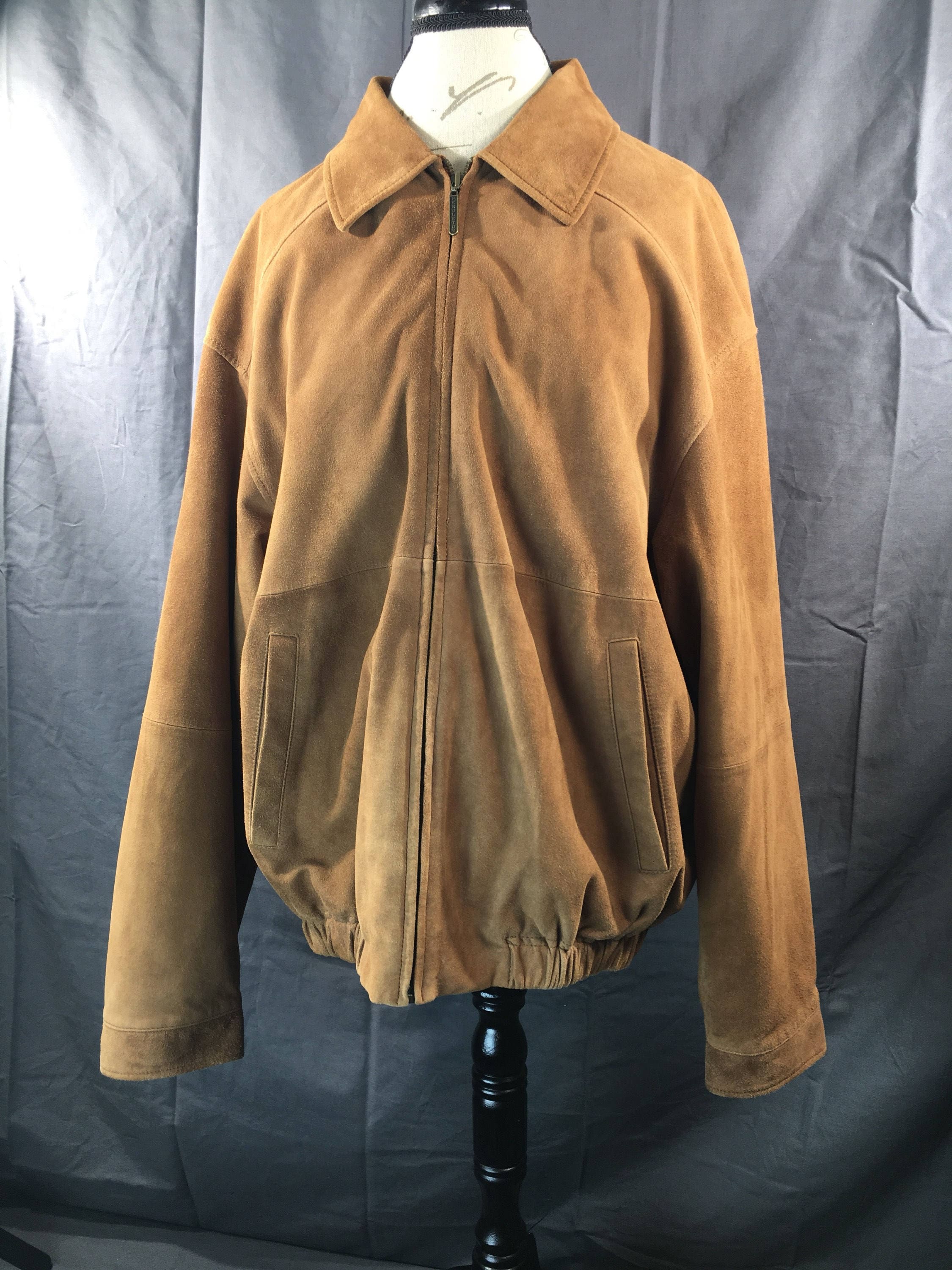 Vintage Suede Leather Jacket, Pendletons 100 Goat Leather Jacket, Mens