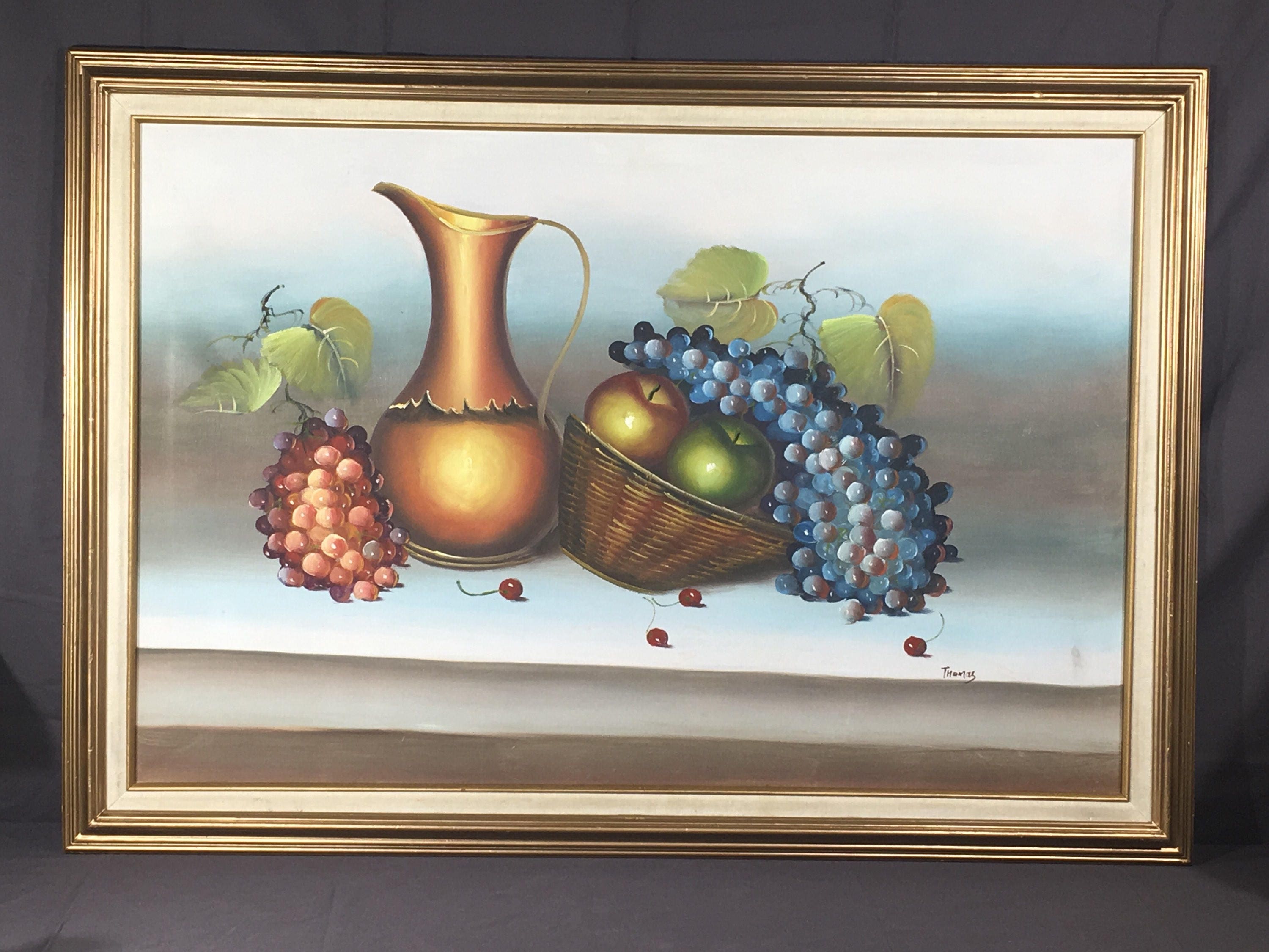 Vintage Tuscan Oil Painting Tuscan Theme Decor Thomas Wall Art