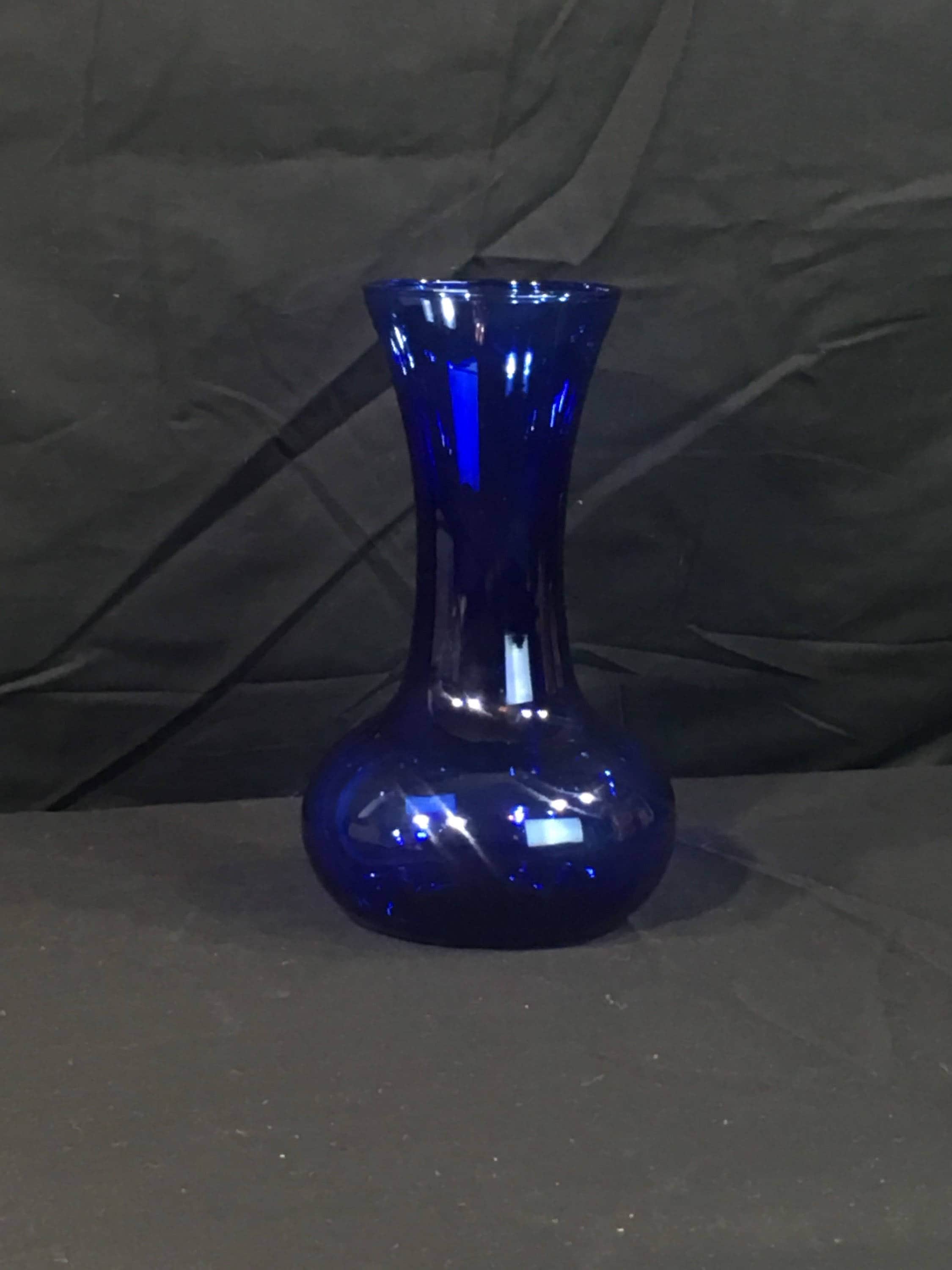 Vintage Cobalt Vase,Decorative Italian Glass Vase,Cobalt Blue Onion