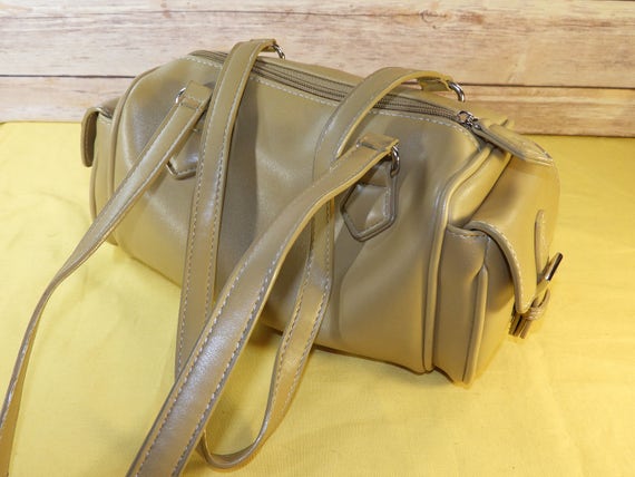 Vintage Camera Bag, Dual Purpose, Beige Handbag, C