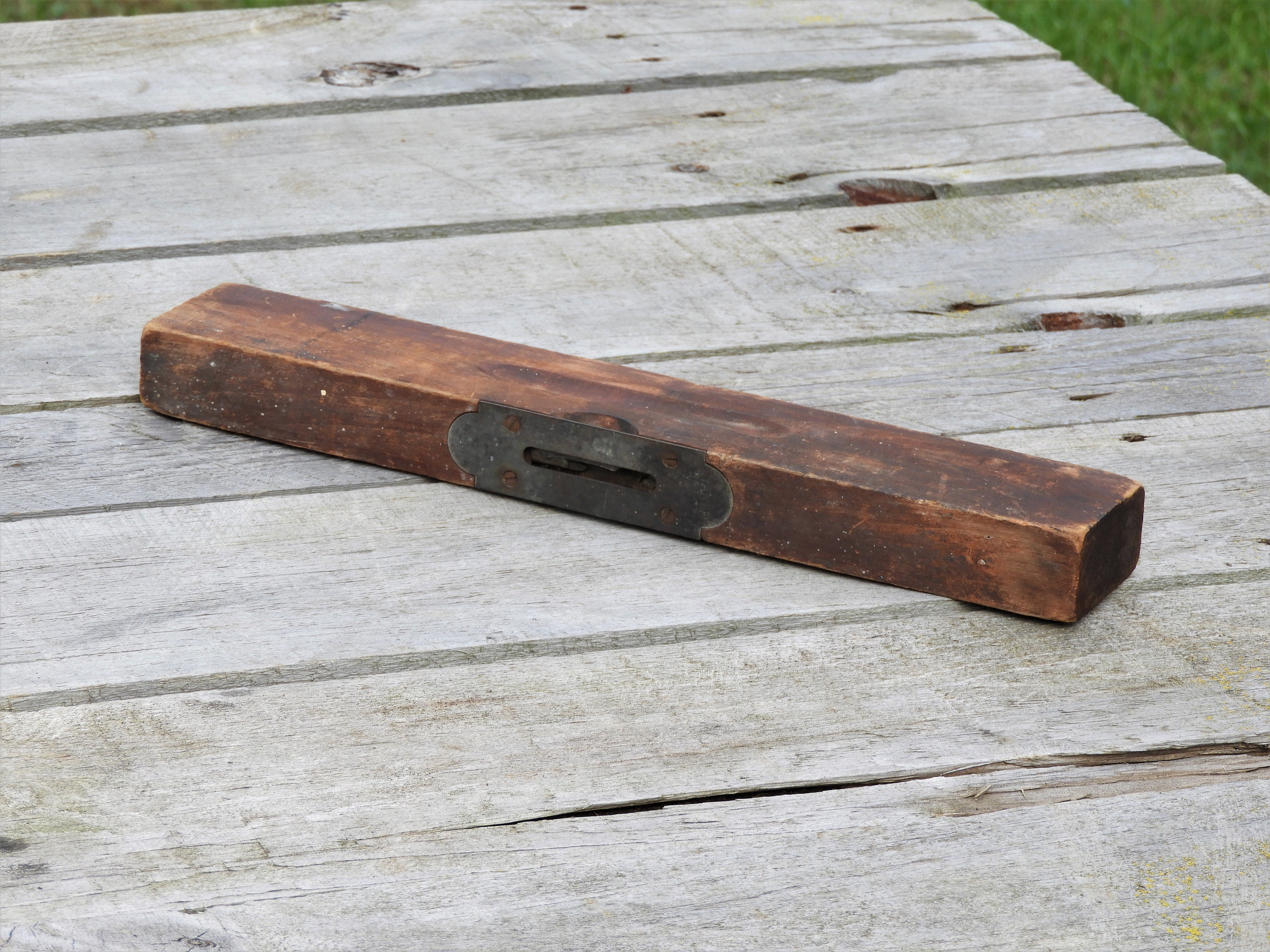 Antique Wooden Level, Stanley Rule & Level Co, 14 Inch Woodworkers Tool