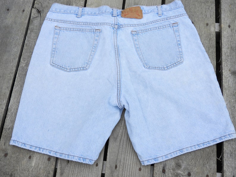 Vintage High Waisted Mom Shorts Mens Very Faded Shorts Womens 35 Waist Jean Shorts Mesa Fashion Shorts Retro Fade Clothing