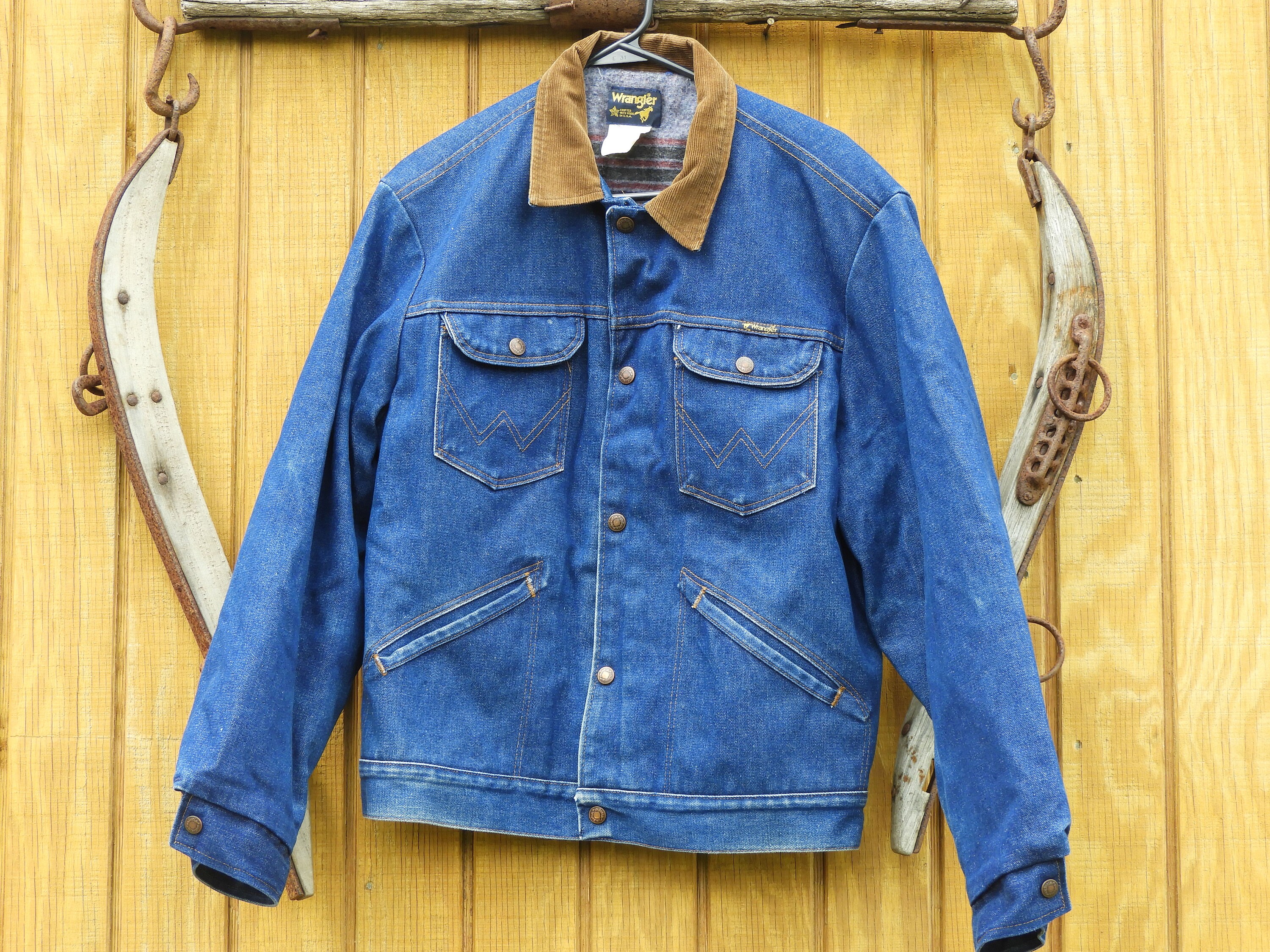 blue jean jacket mens wrangler