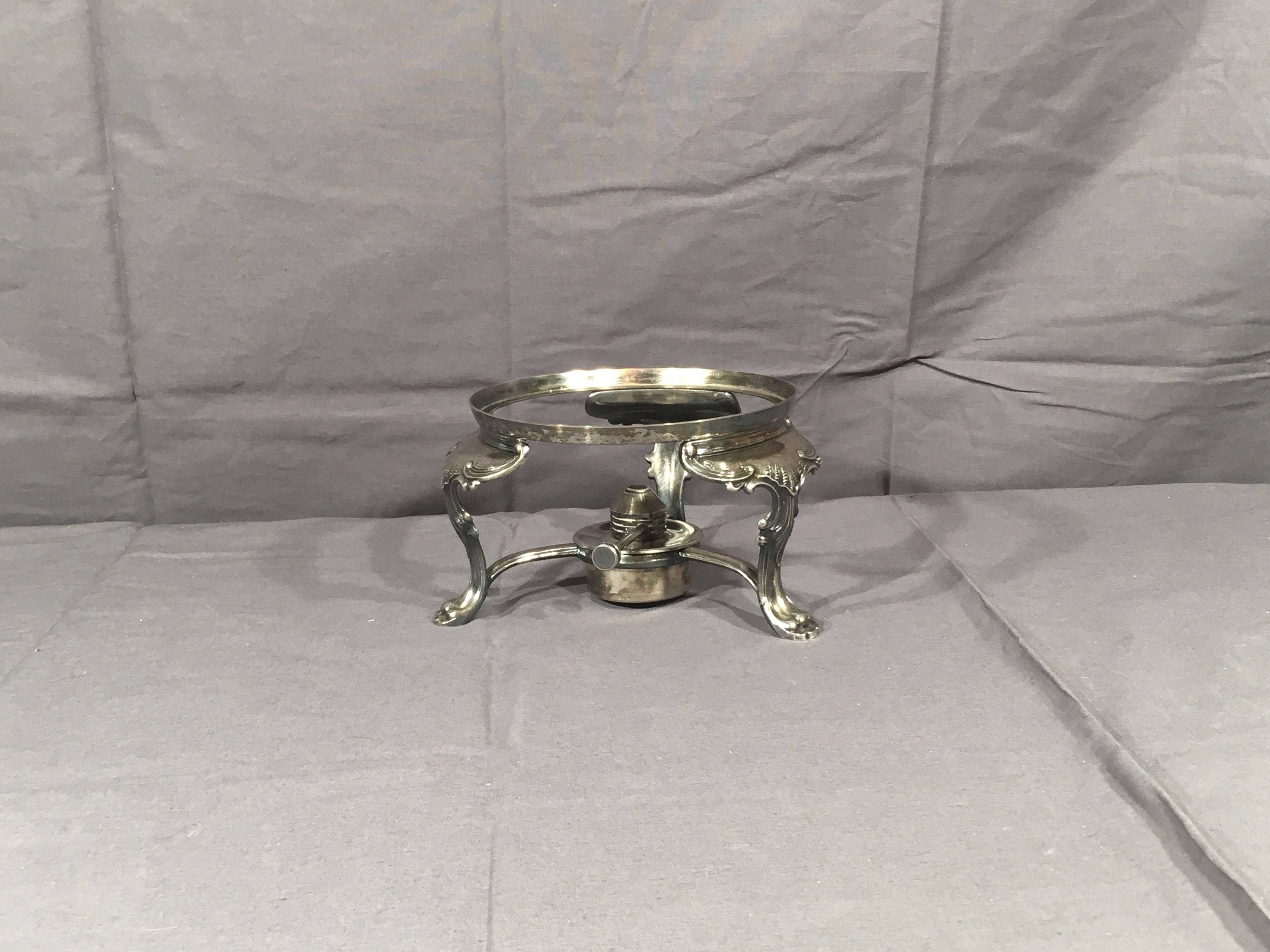 Vintage Silver Plate Warmer, Silver Hot Plate Stand, Decorative