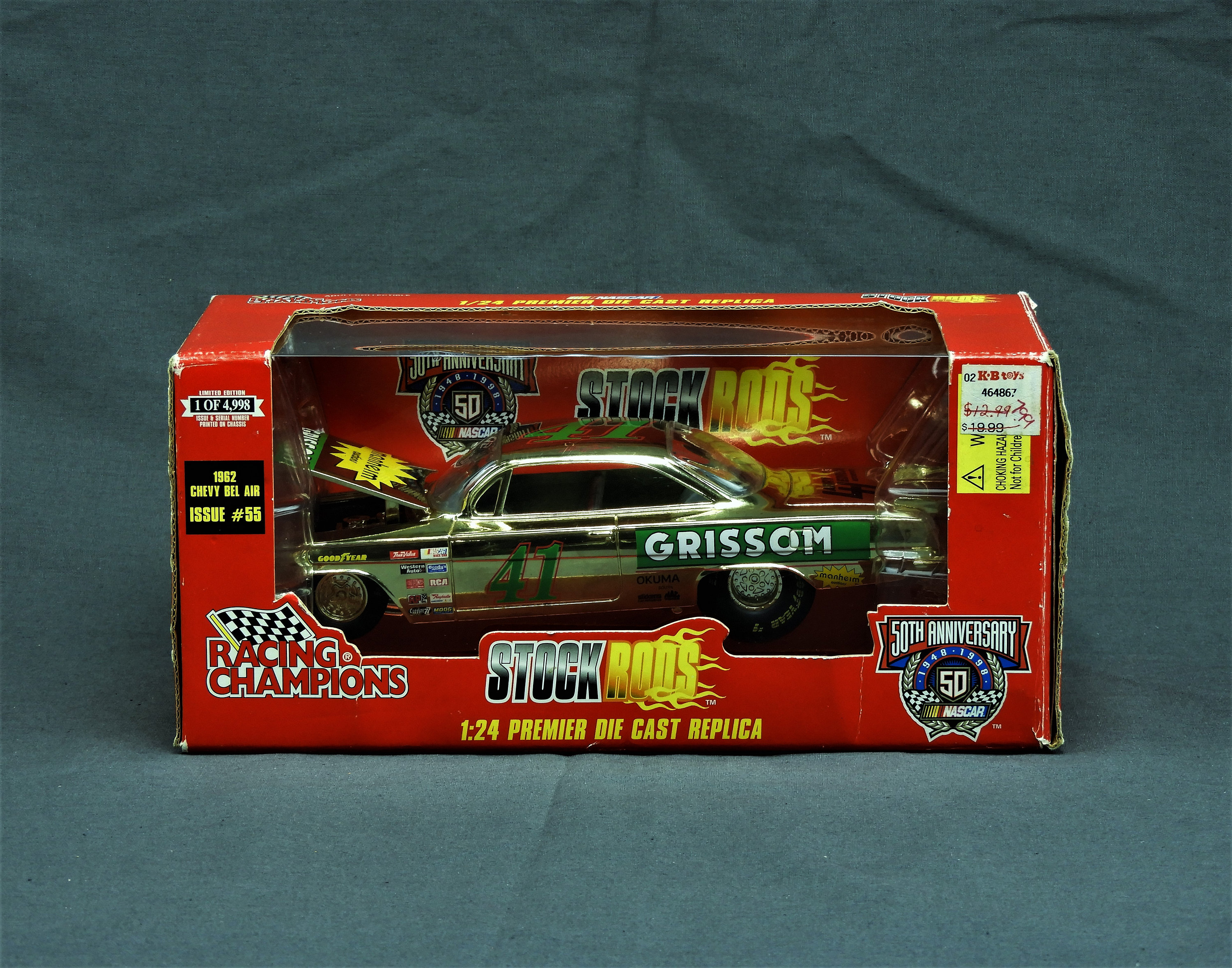 Vintage Diecast Replica, Grissom Car, Racing Champions, Original Box, 1/24 Scale, Adult