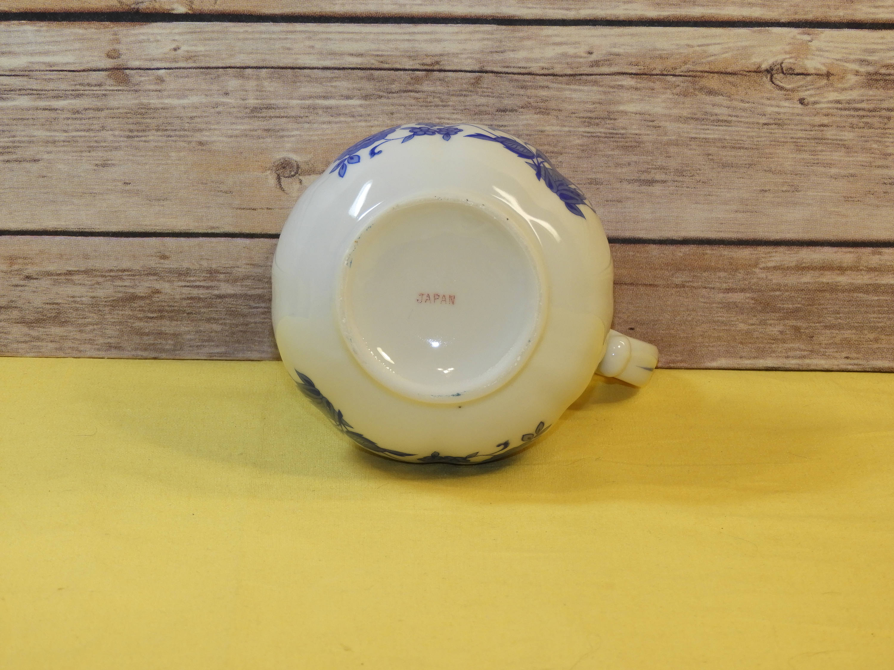 Vintage Blue & White Milk Pitcher,Blue Onion Look Medium Water Pitcher