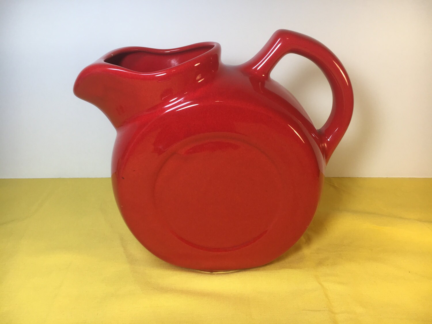 Vintage Red Pitcher, California USA Pitcher, California USA Pottery, Pitcher Calif. USA 8 Top of