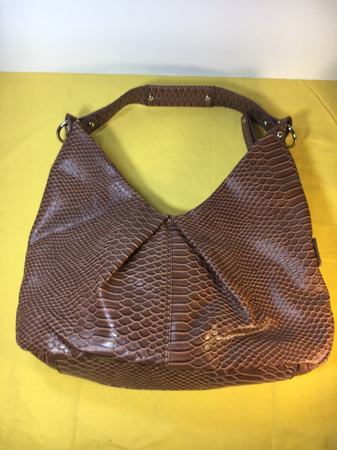 Vintage Stone & Co Brown Leather Shoulder Bag, Handbag Stone and