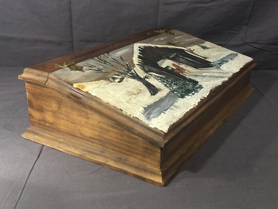 Vintage Lift Top Desk Decorative Brown White Pulpit Wooden Etsy