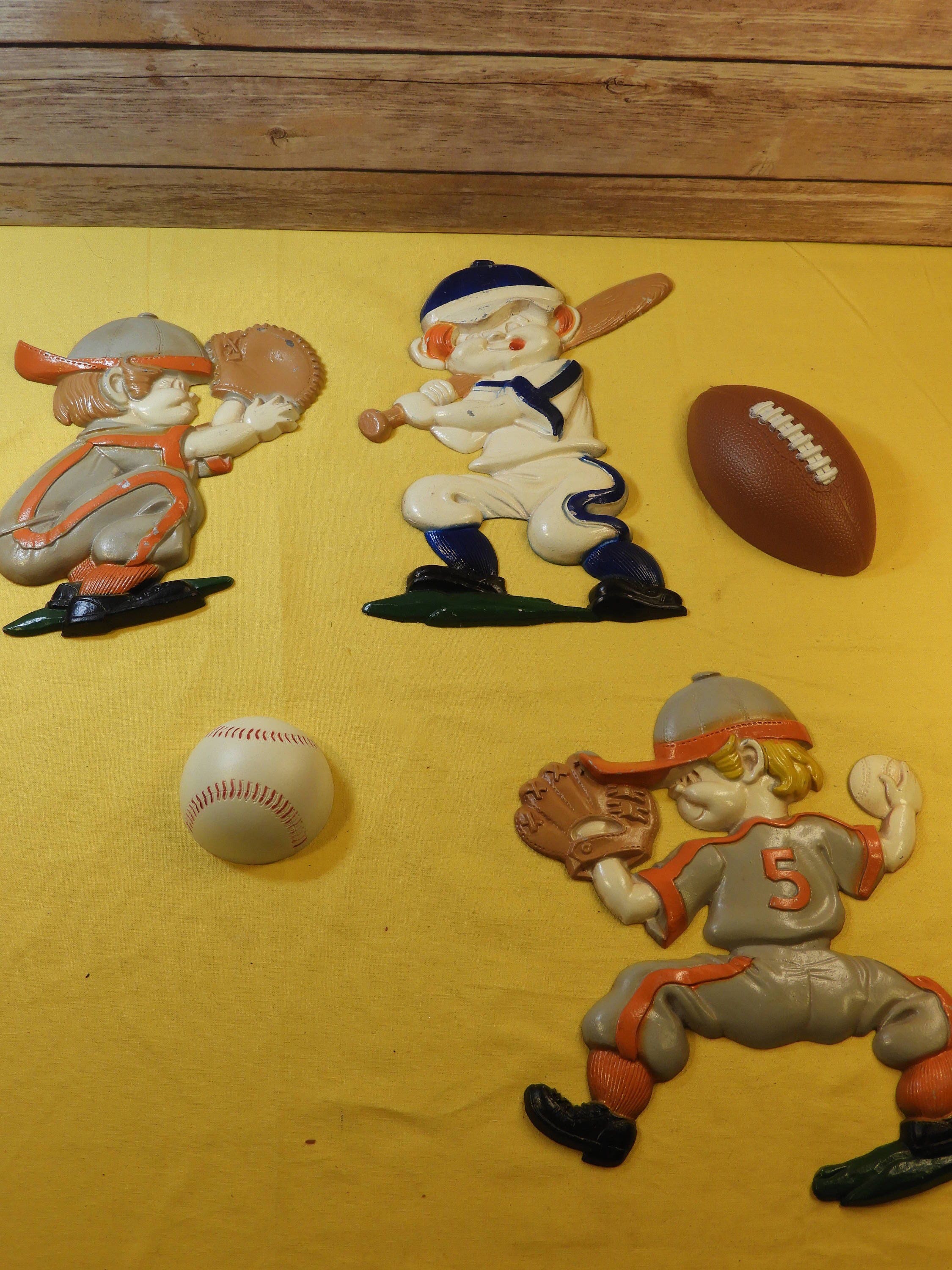 Vintage Sexton Metal Americana, Orange Little Boys Bedroom Sports Wall