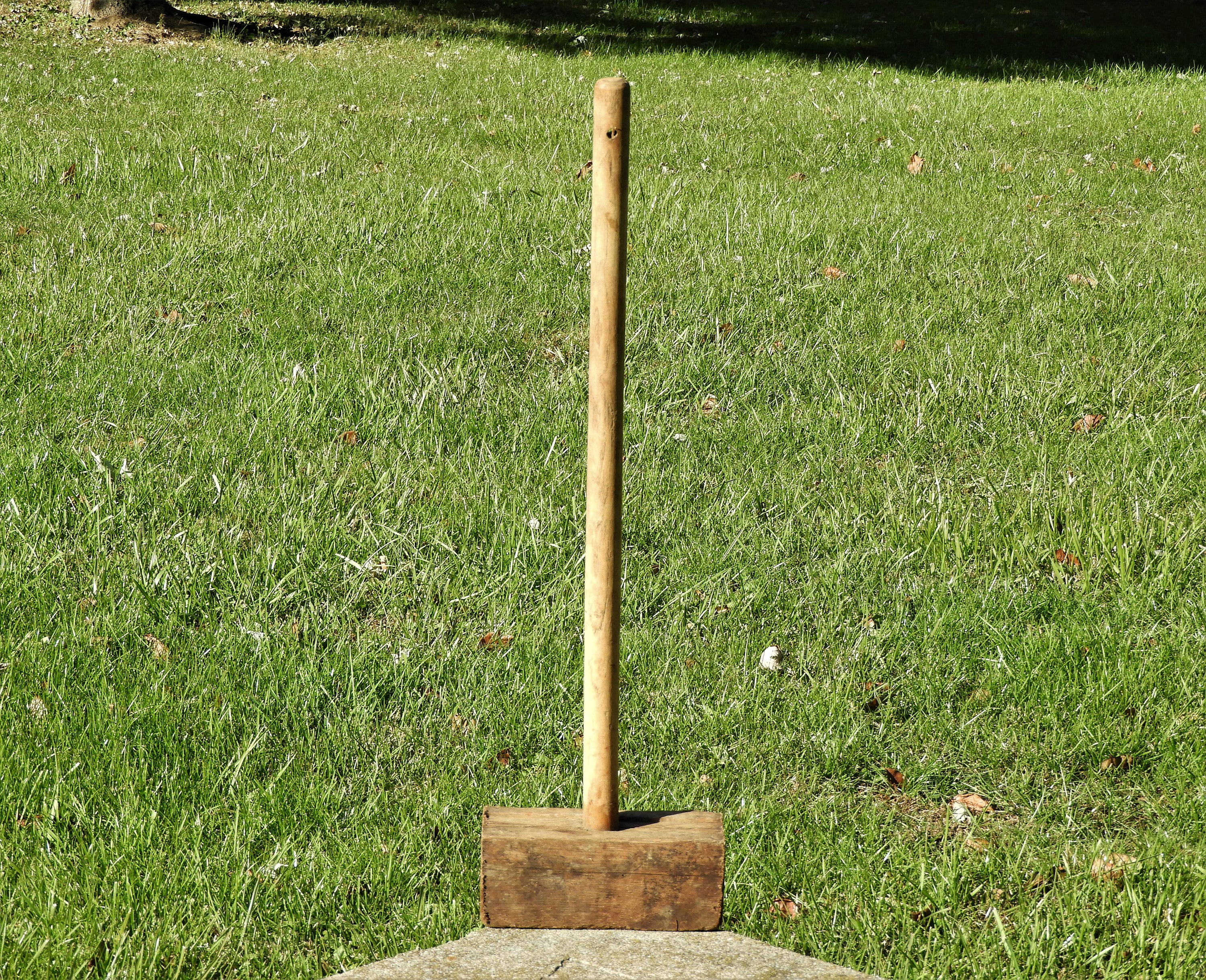 Vintage Wooden Mallet, Primitive Decoration, Large Wood Hammer, Long