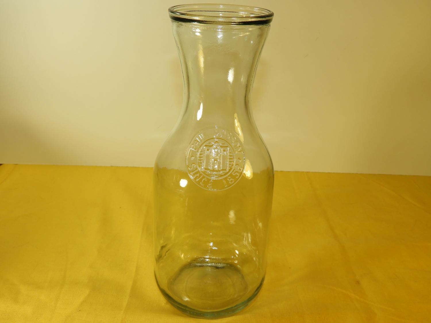 Vintage Glass Decanter Carafe, Paul Masson Since 1852 Glass Bottle