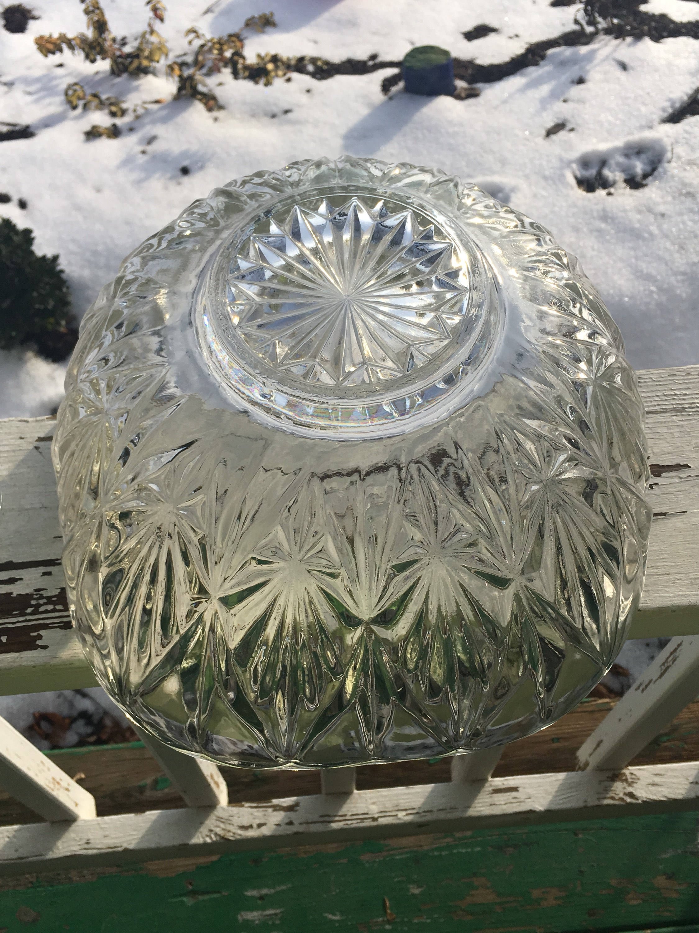 Vintage Punch Bowl Set, Decorative Williamsport Square Glass Punch Set