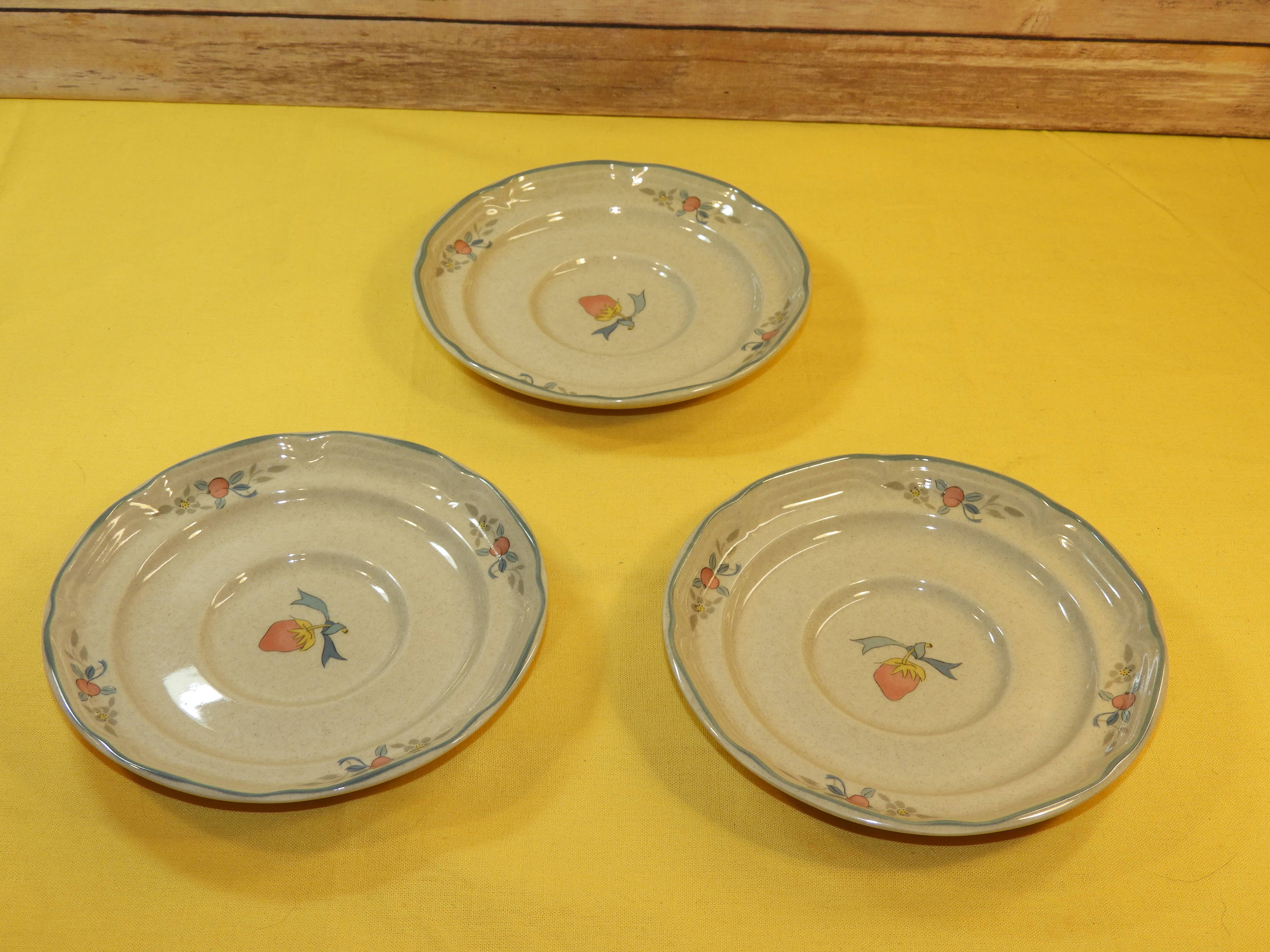 Vintage International China Saucers (3), Marmalade Decorative Plates