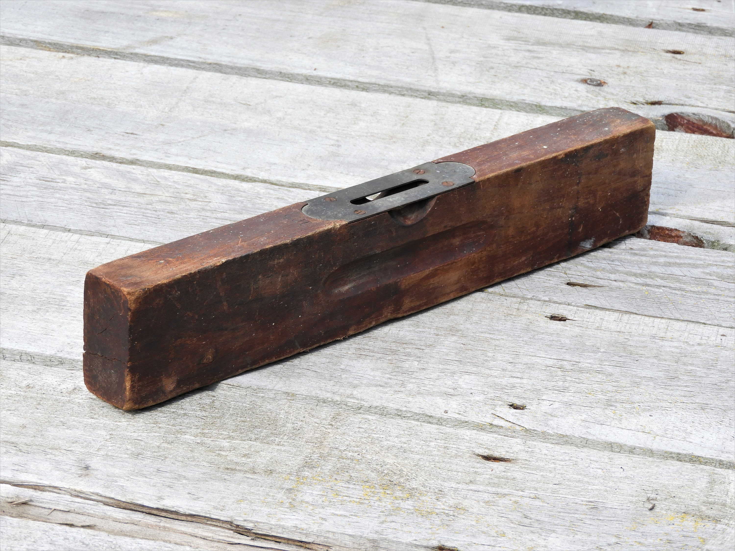 Antique Wooden Level, Stanley Rule & Level Co, 14 Inch Woodworkers Tool