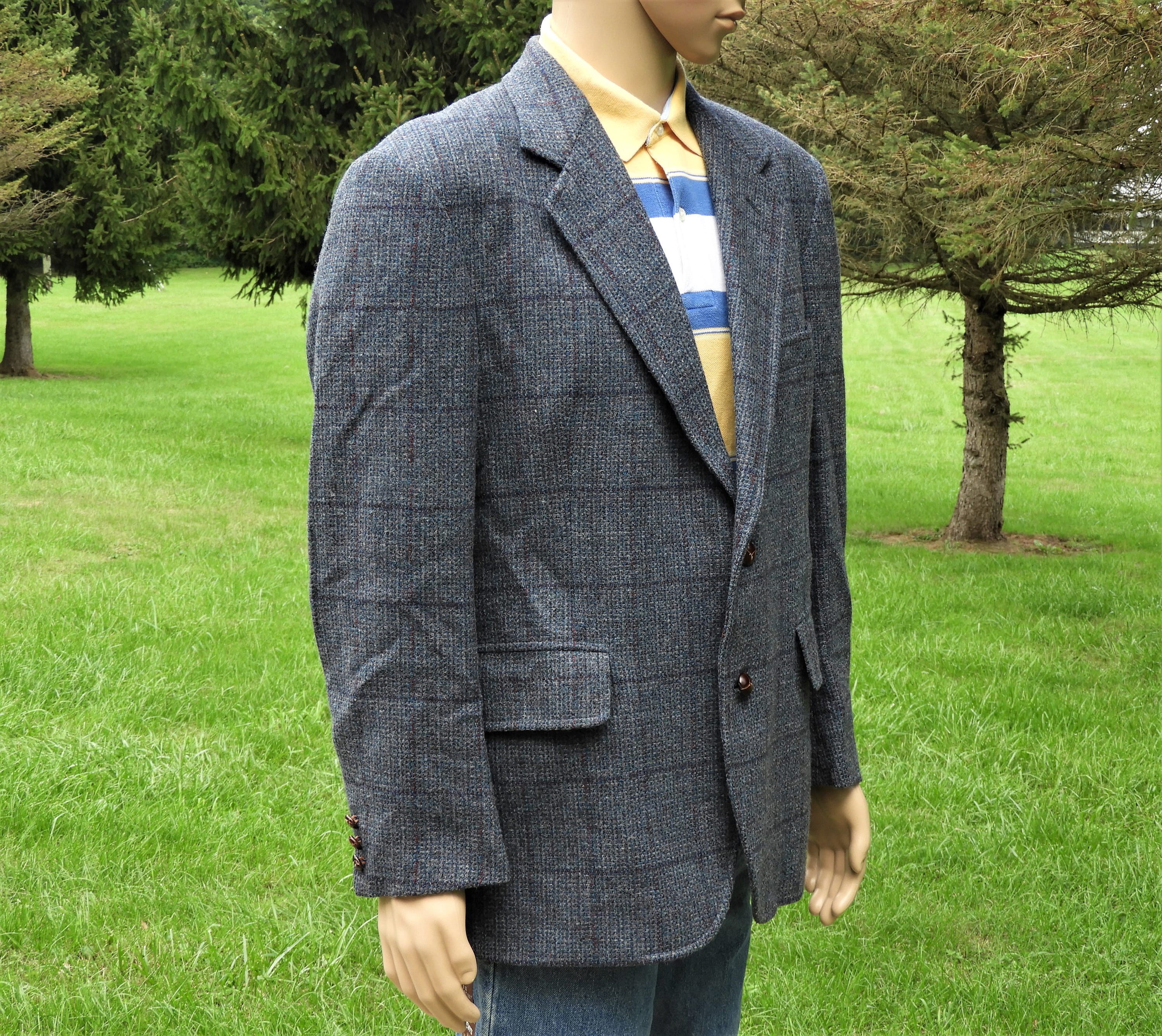 Vintage Gray Sports Coat, Mens 42 Blazer, Pendleton Wool Jacket