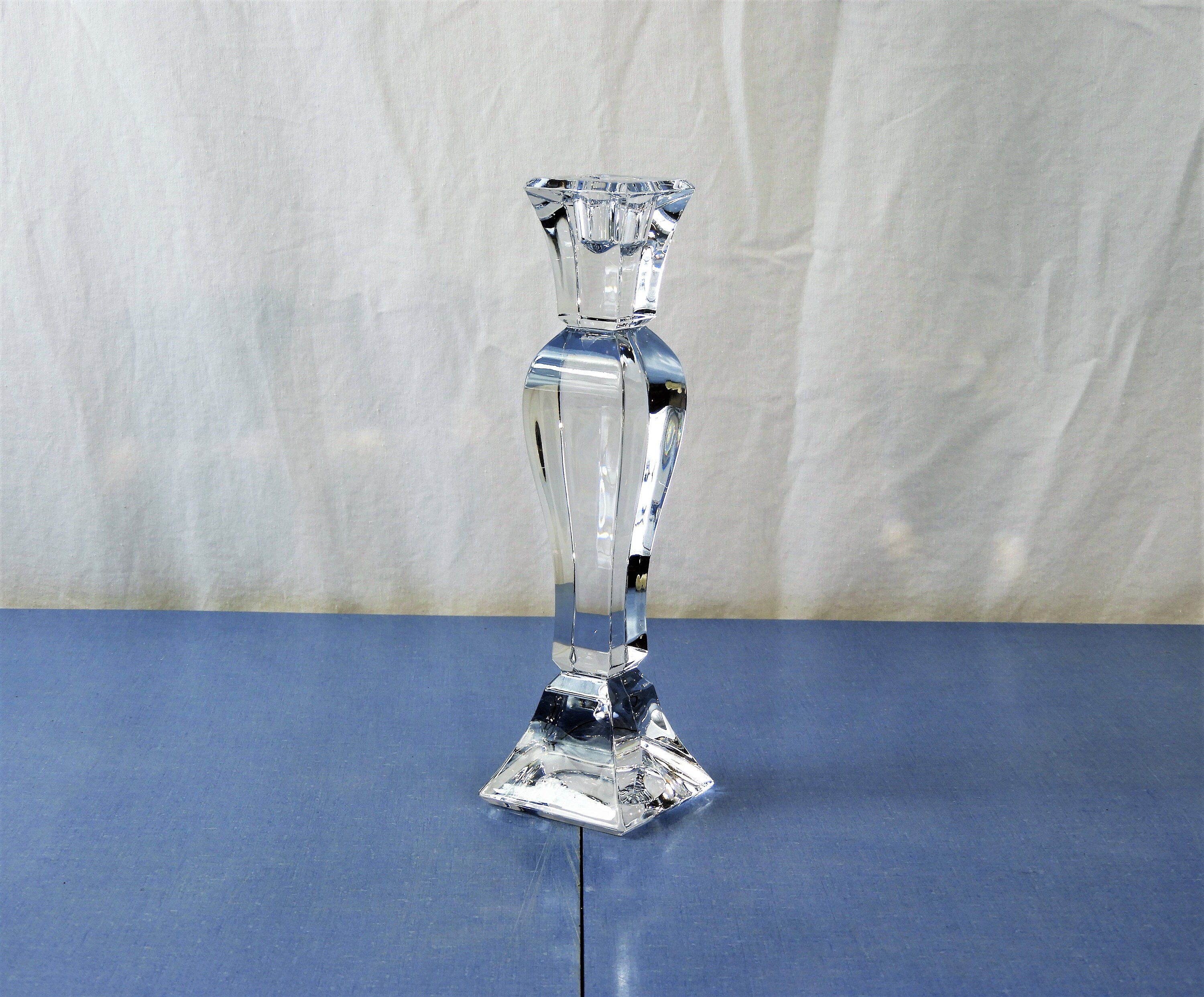 Vintage Towle Candlestick, Art Deco Candleholder, Crystal Candle Holder