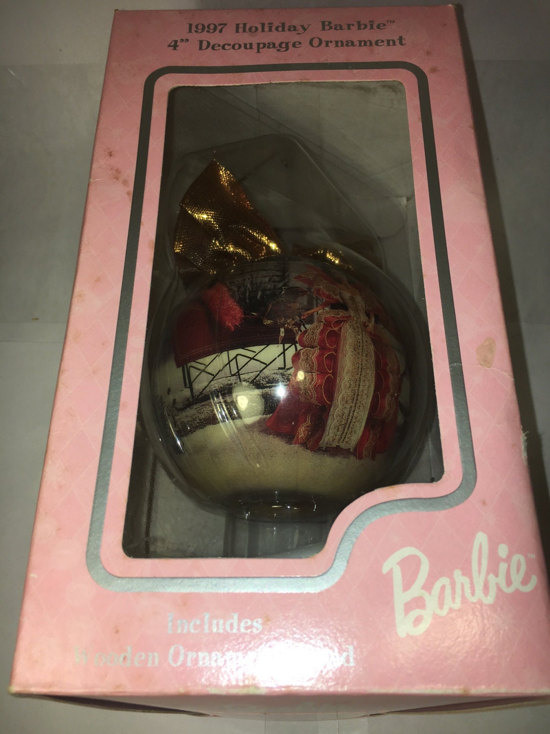 1997 holiday barbie 4 decoupage ornament