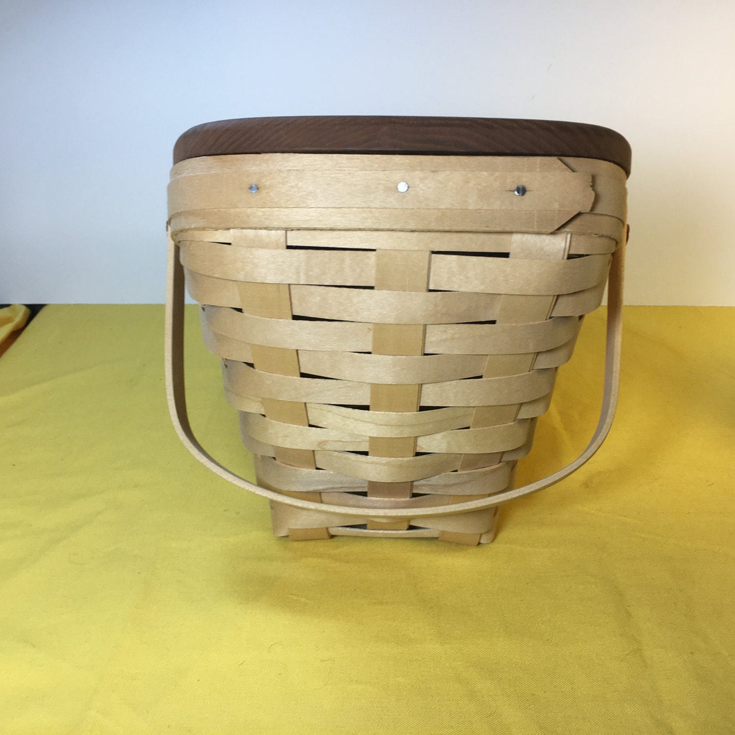 Hold Vintage Rare Longaberger Basket, Signed Country Heart, Woven