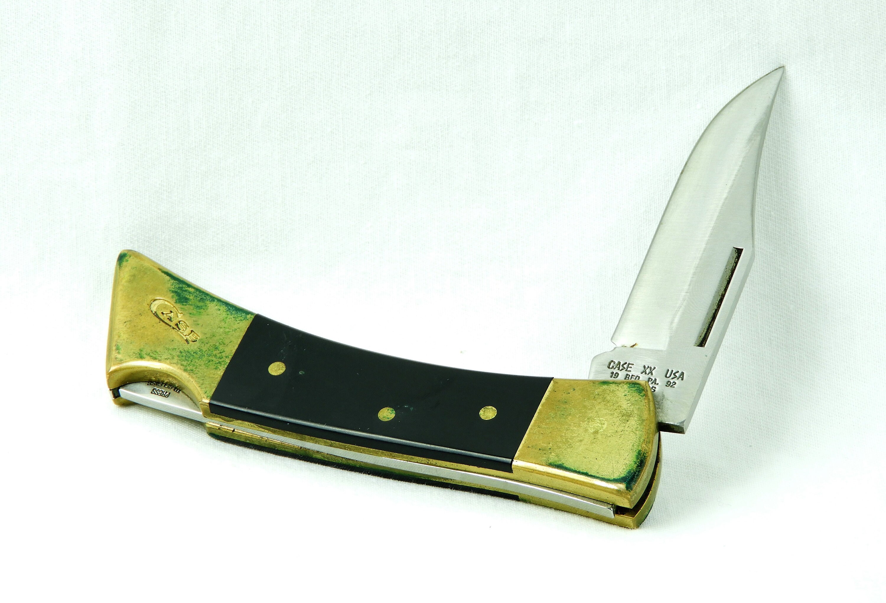 Vintage Case XX Knife, Leather & Cutlery, Shark Tooth 59L, Stainless Steel, 1992 Bedford PA