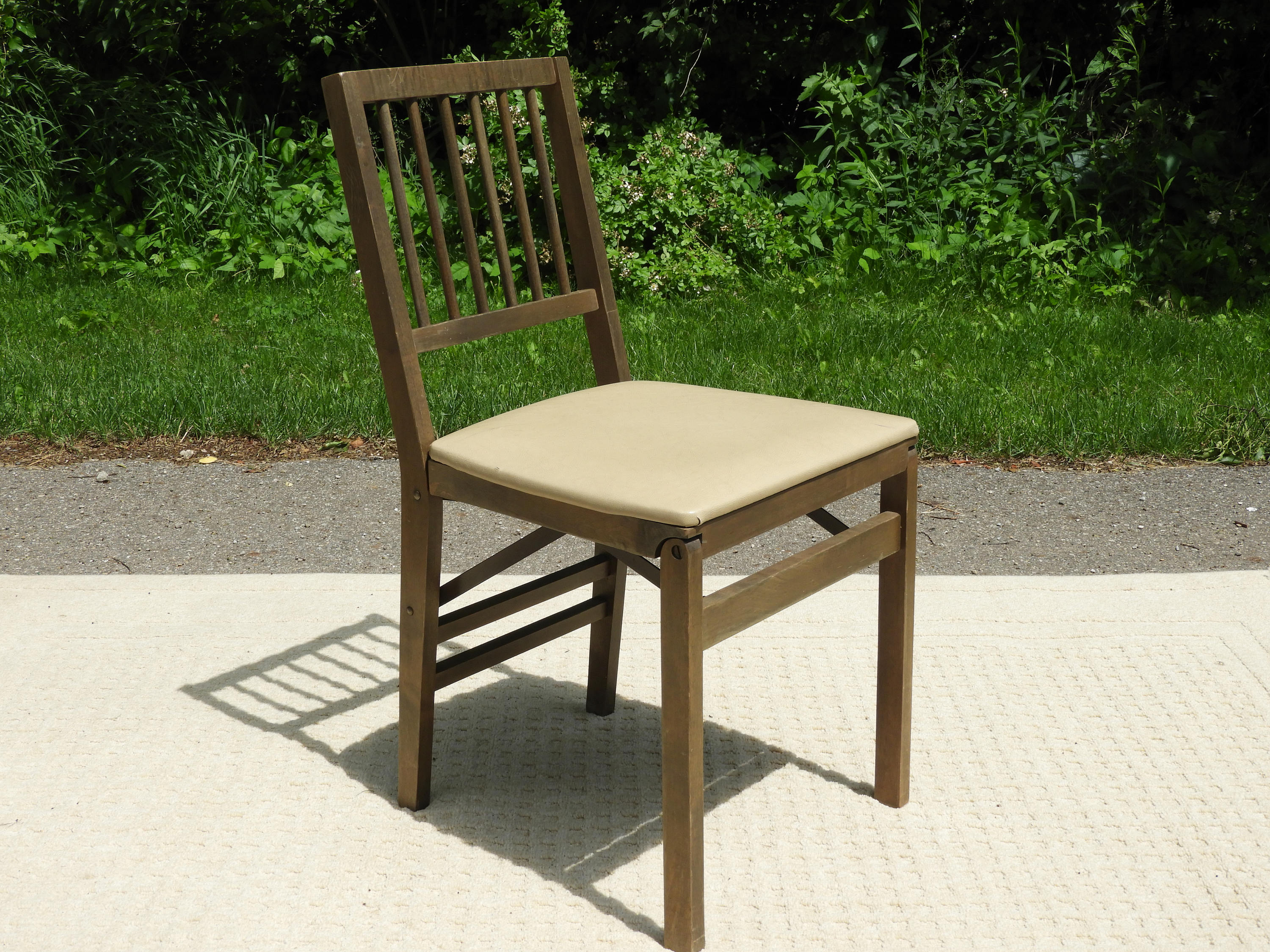 vintage mid century stakmore chair folding accent desk