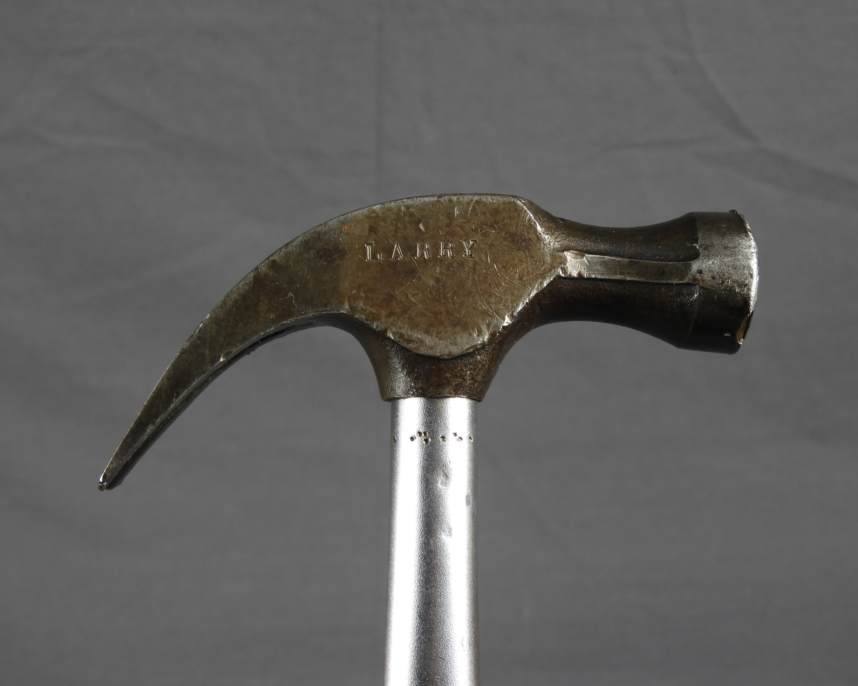 Vintage Stanley Steelmaster, Claw Hammer, Industrial Metal Art, Wood
